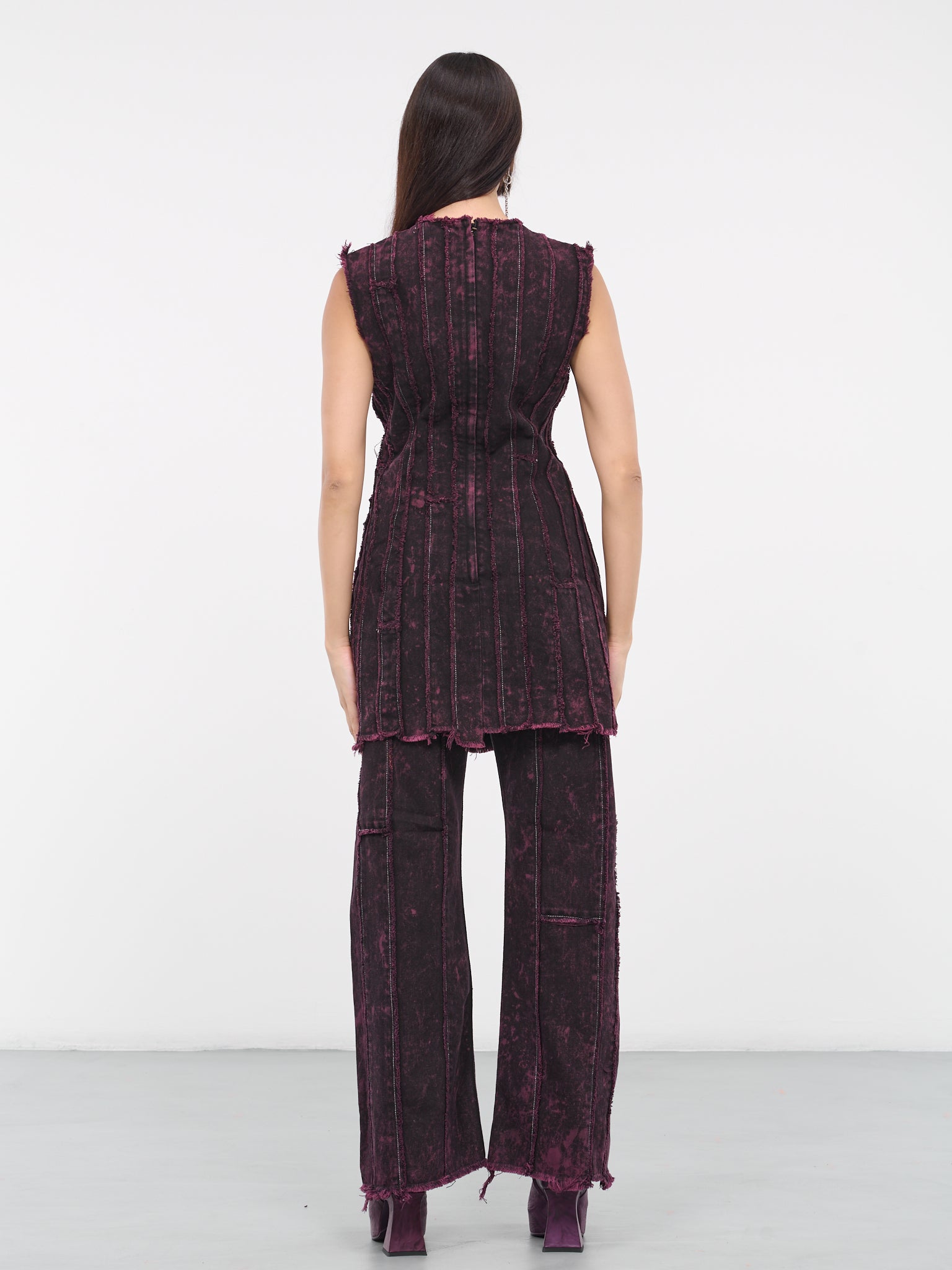 Denim Dress (FN-WN-DRES001079-BLACK-WINE-RE)