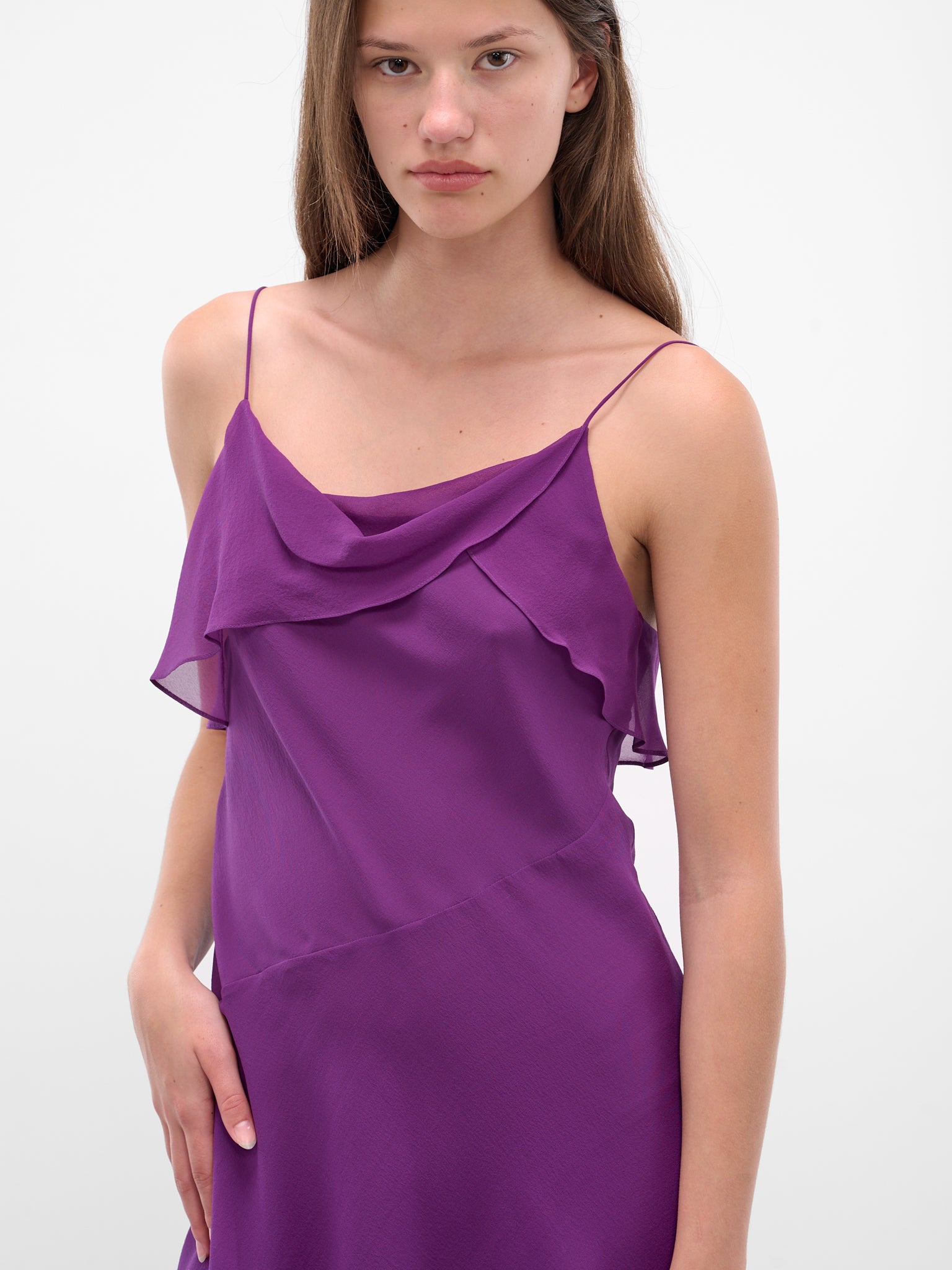 Purple Silk Mini Dress (FN-WN-DRES001541-BERRY-PURPLE) Purple Silk Mini Dress (FN-WN-DRES001541-BERRY-PURPLE)