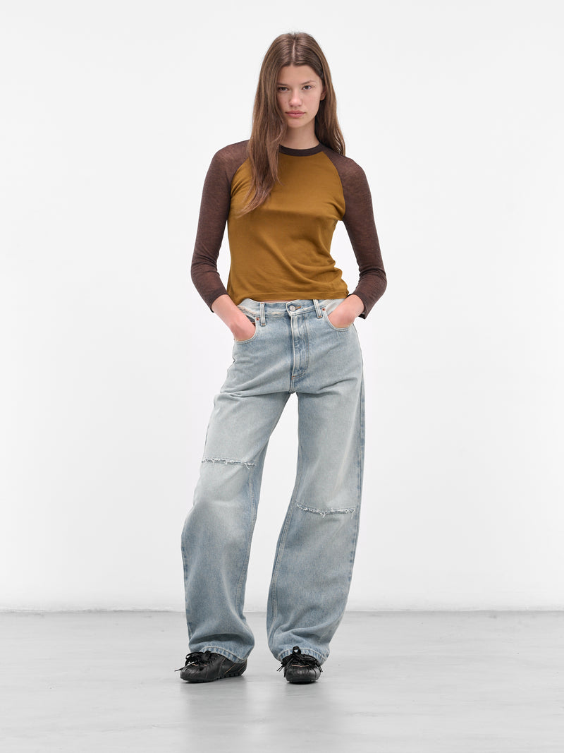 Blue Relaxed 5-Pocket Denim Jeans (S62LB0180-S30589-LIGHT-BLUE)