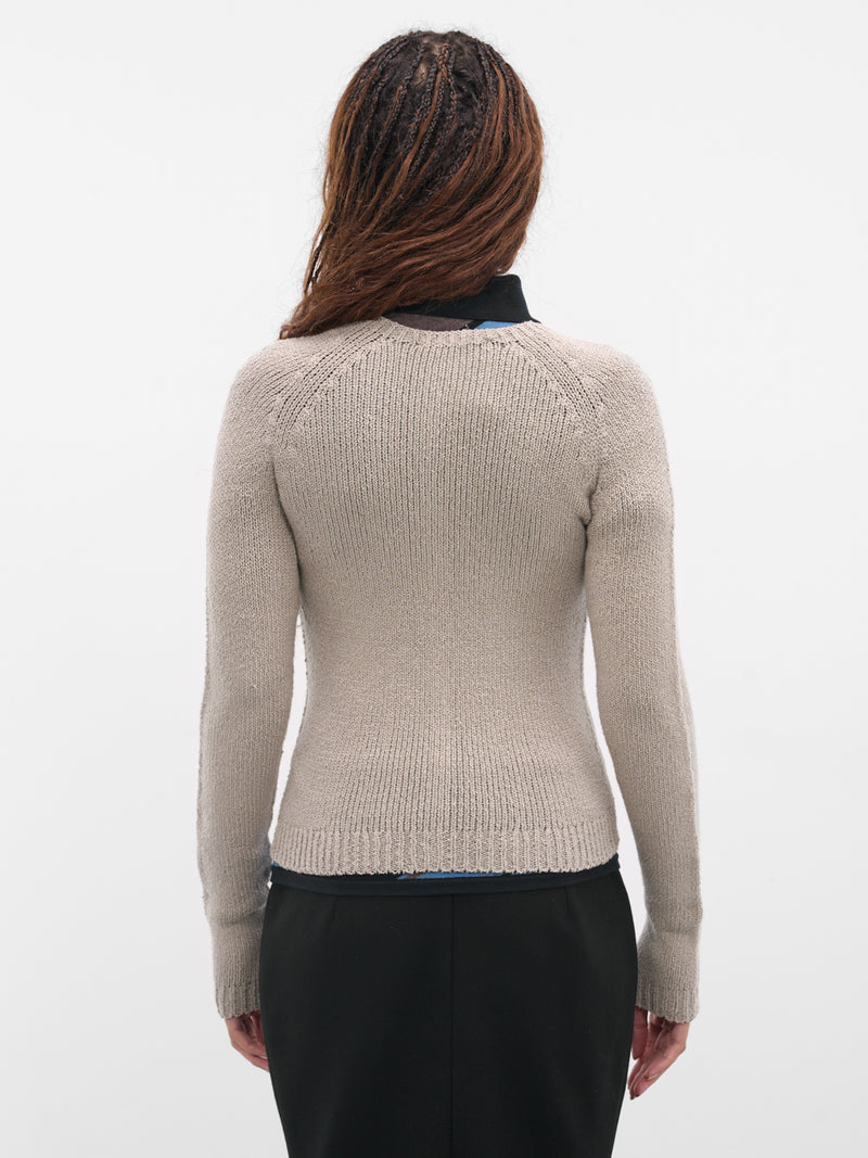 Gray Gray Knit Cardigan (FN-WN-KNIT000858-ASH-GREY)