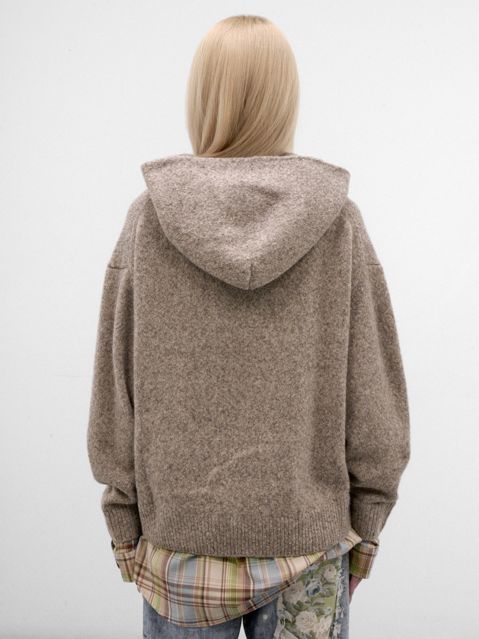 Taupe Yak-Alpaca Knit Hoodie (FN-WN-KNIT000891-MEDIUM-BEIGE)