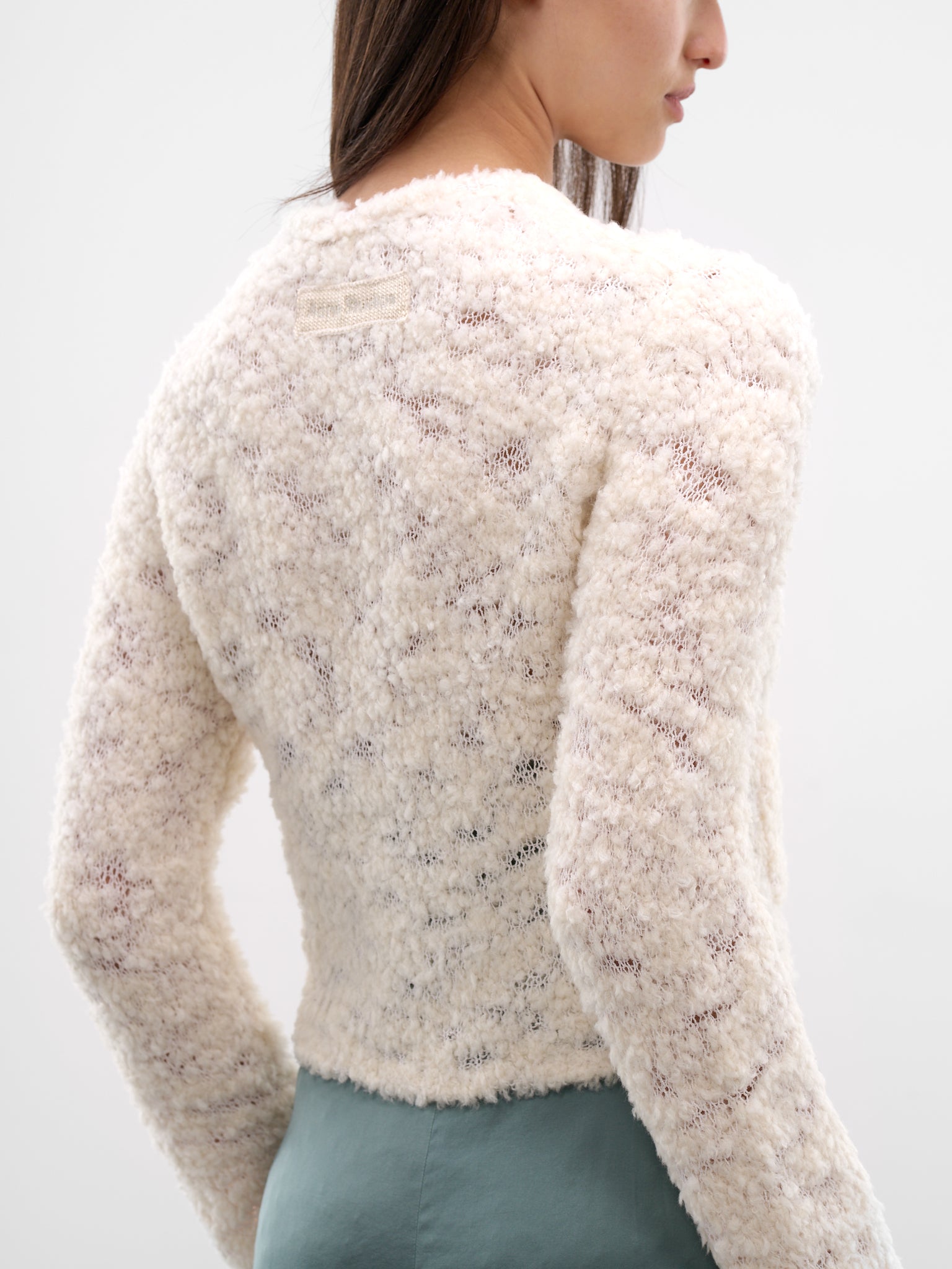 White Bow Wool Cardigan (FN-WN-KNIT000824-WHITE)