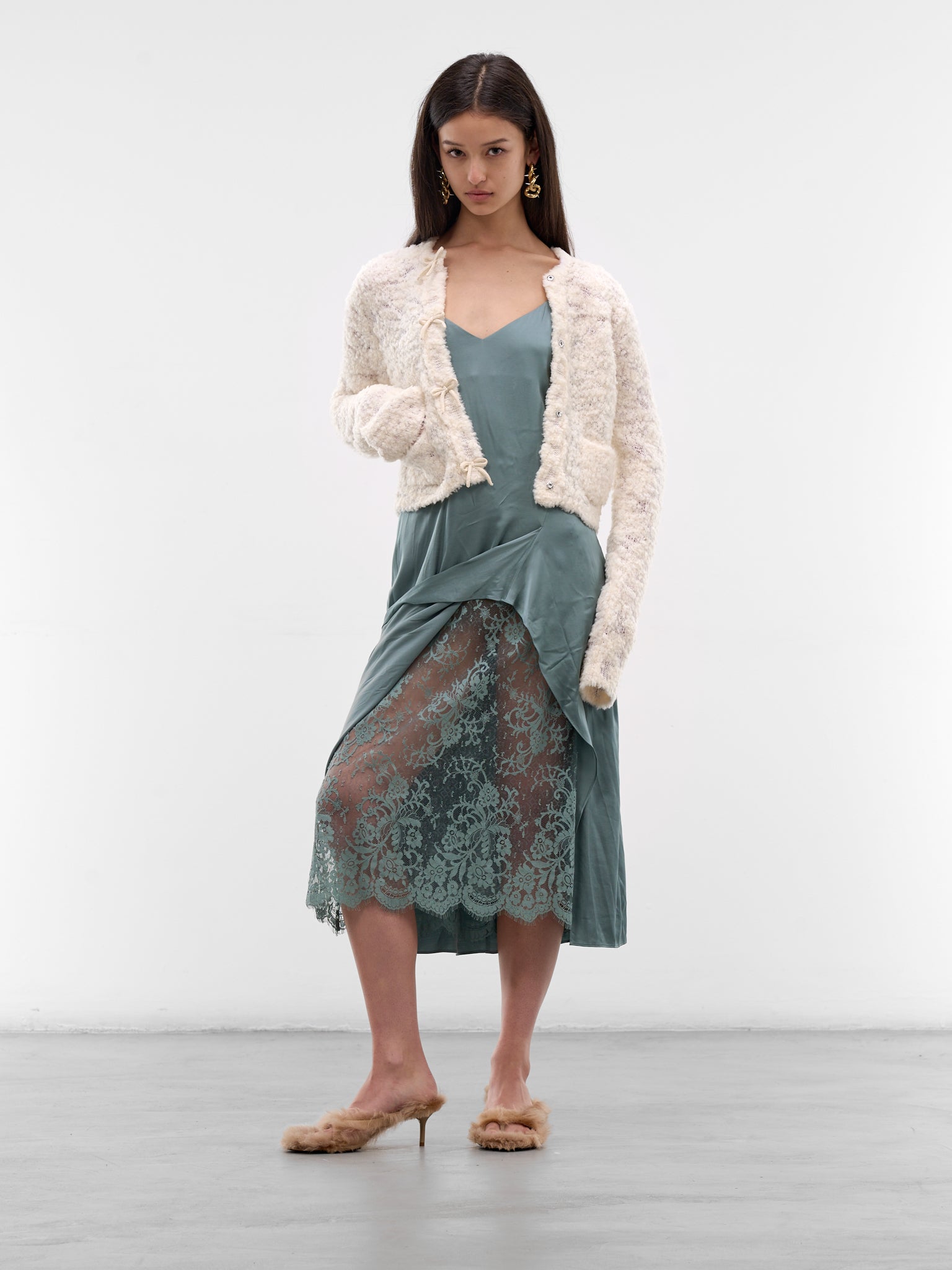 White Bow Wool Cardigan (FN-WN-KNIT000824-WHITE)