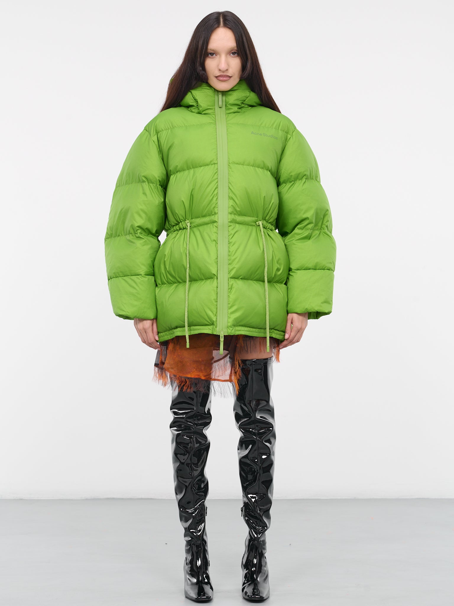 Hooded Puffer Jacket (FN-WN-OUTW000783-GRASS-GREEN)