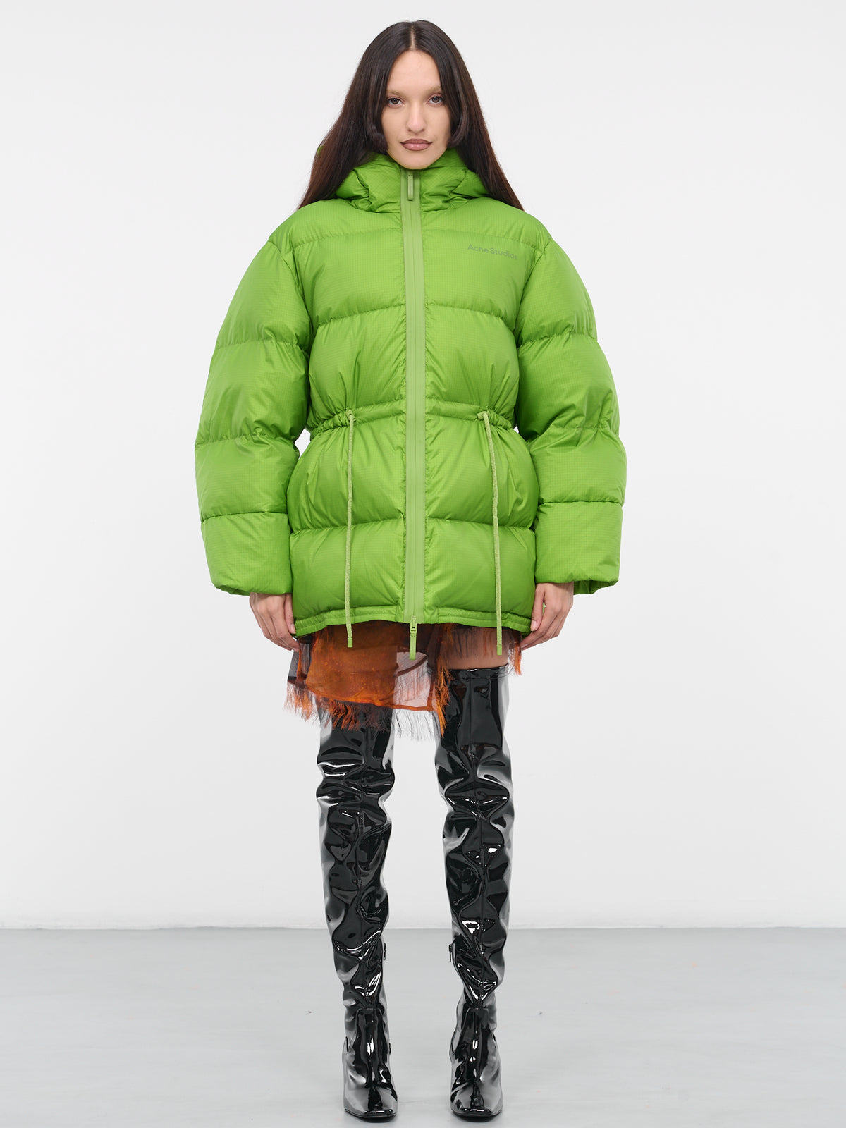 Hooded Puffer Jacket (FN-WN-OUTW000783-GRASS-GREEN)