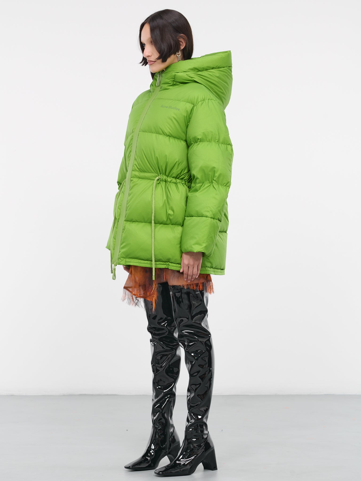 Hooded Puffer Jacket (FN-WN-OUTW000783-GRASS-GREEN)