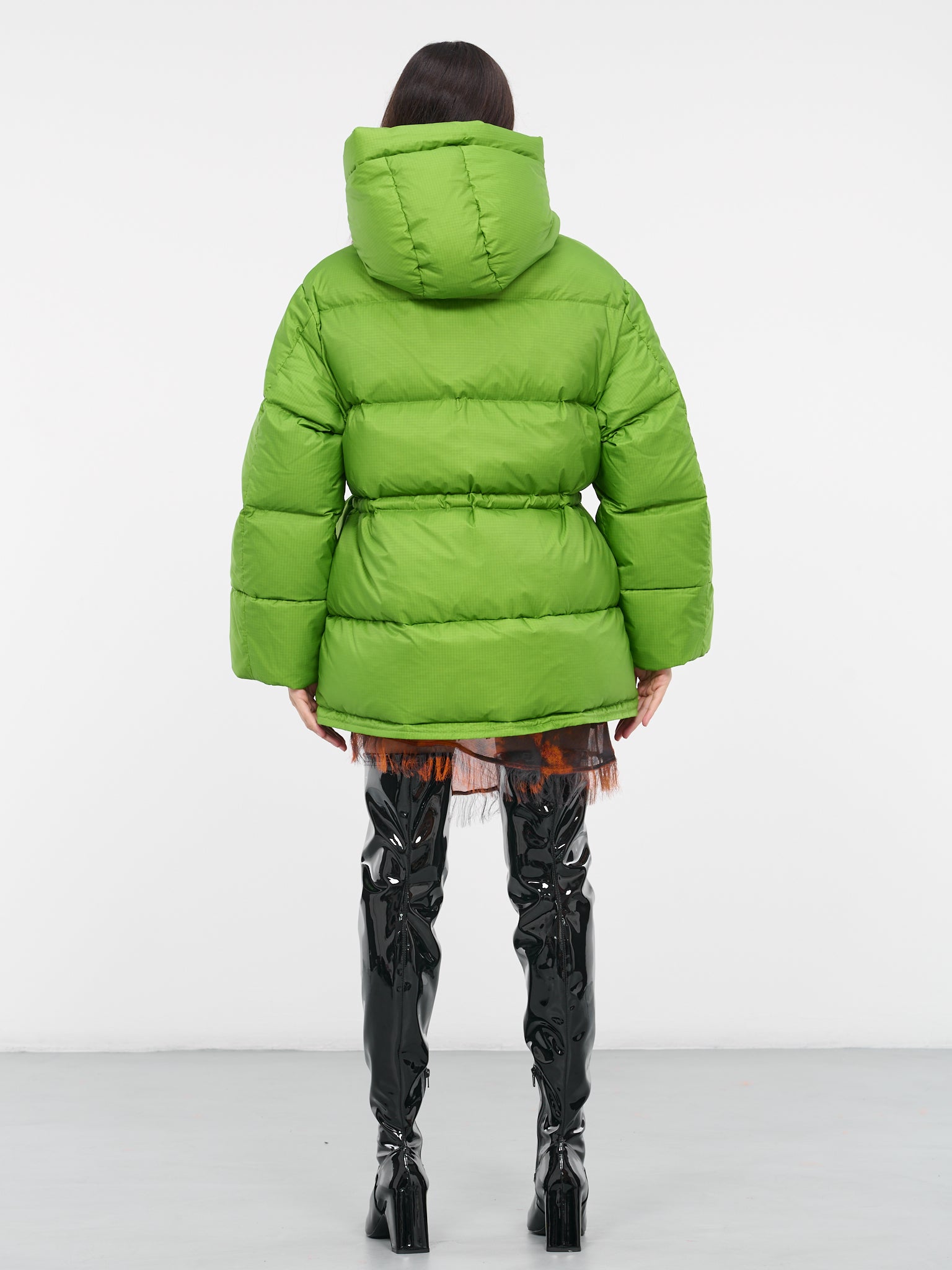 Hooded Puffer Jacket (FN-WN-OUTW000783-GRASS-GREEN)