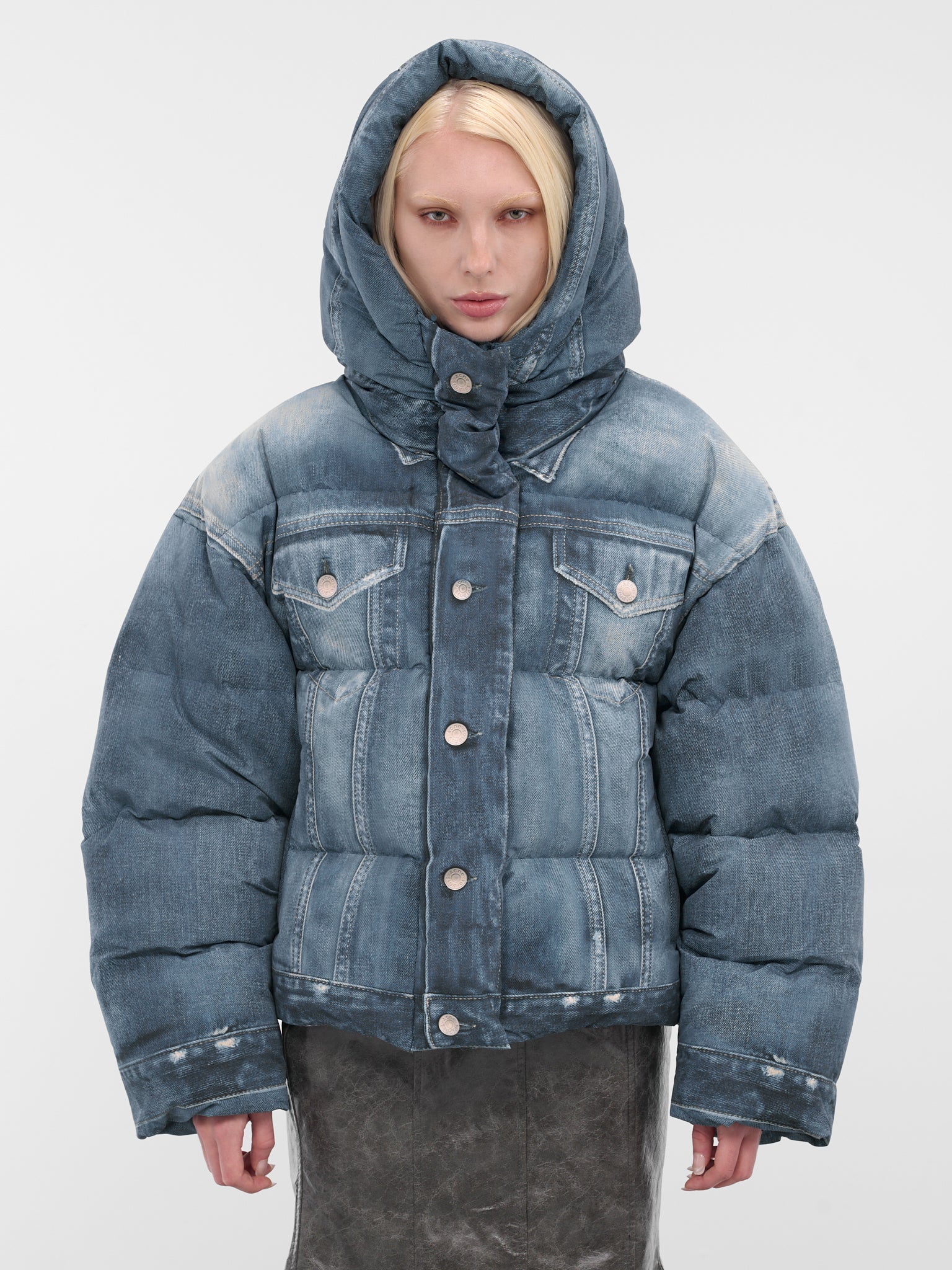 Trompe L'oeil Denim Puffer Jacket (FN-WN-OUTW001061-DENIM-BLUE)