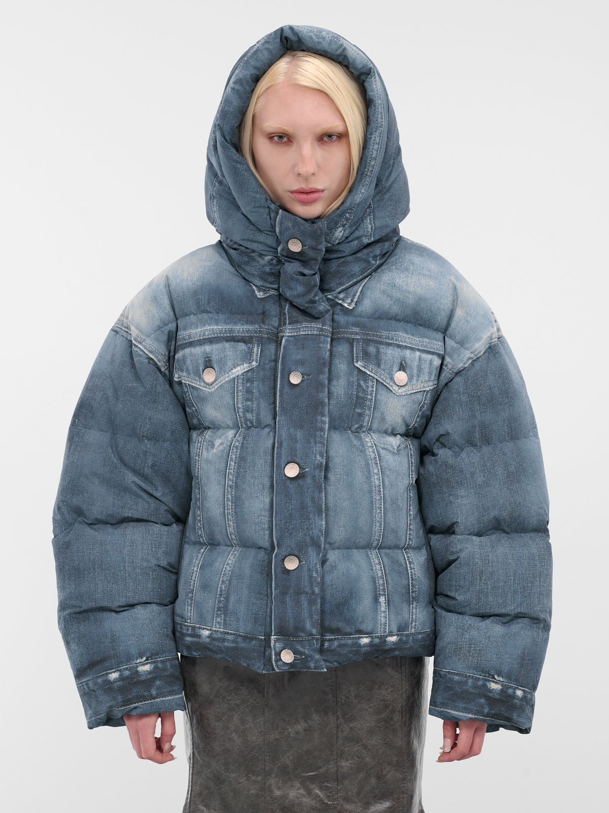 Trompe L'oeil Denim Puffer Jacket (FN-WN-OUTW001061-DENIM-BLUE)