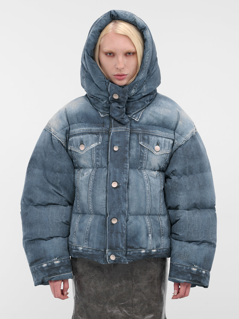 Trompe L'oeil Denim Puffer Jacket (FN-WN-OUTW001061-DENIM-BLUE)
