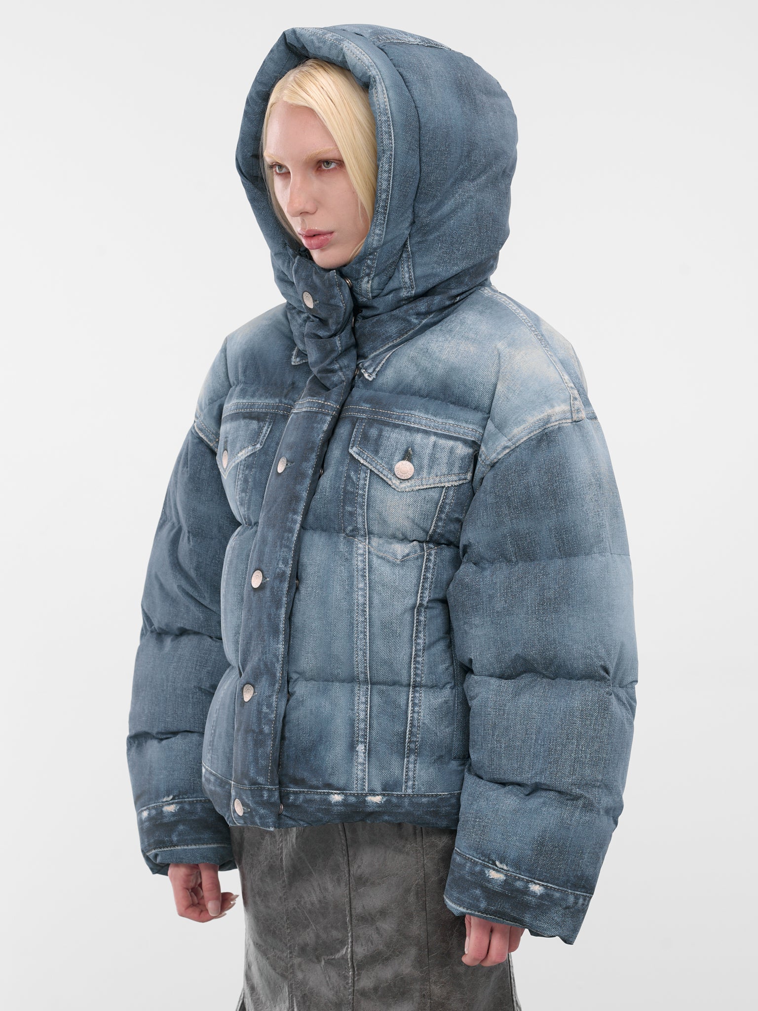 Trompe L'oeil Denim Puffer Jacket (FN-WN-OUTW001061-DENIM-BLUE)