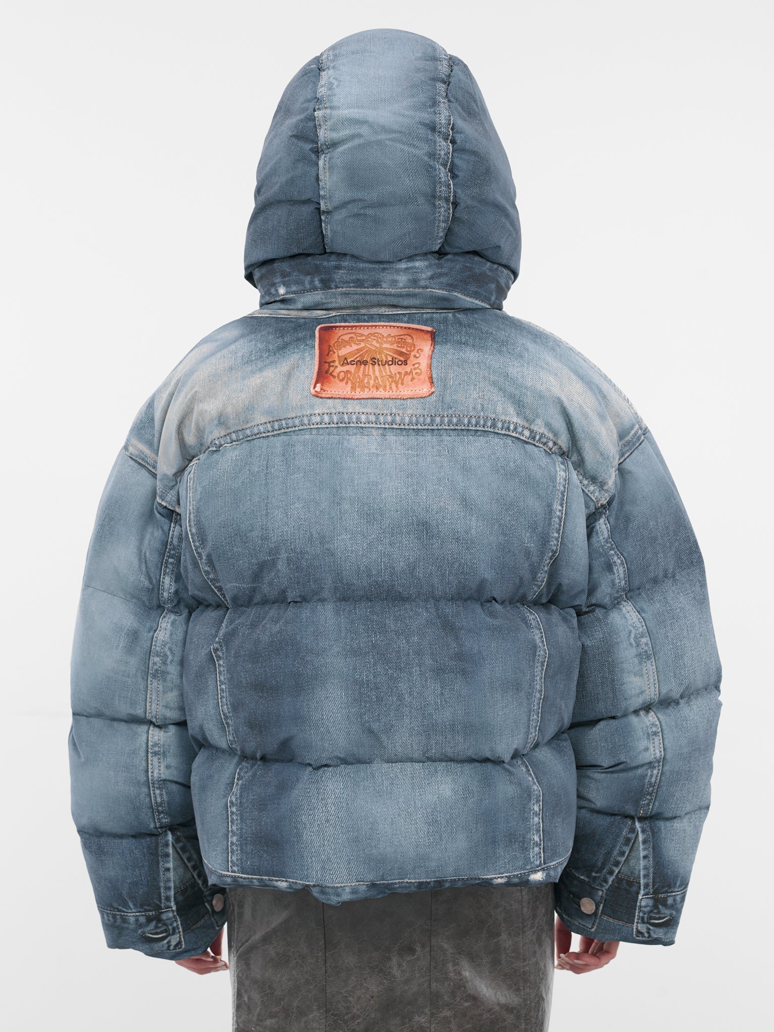 Trompe L'oeil Denim Puffer Jacket (FN-WN-OUTW001061-DENIM-BLUE)
