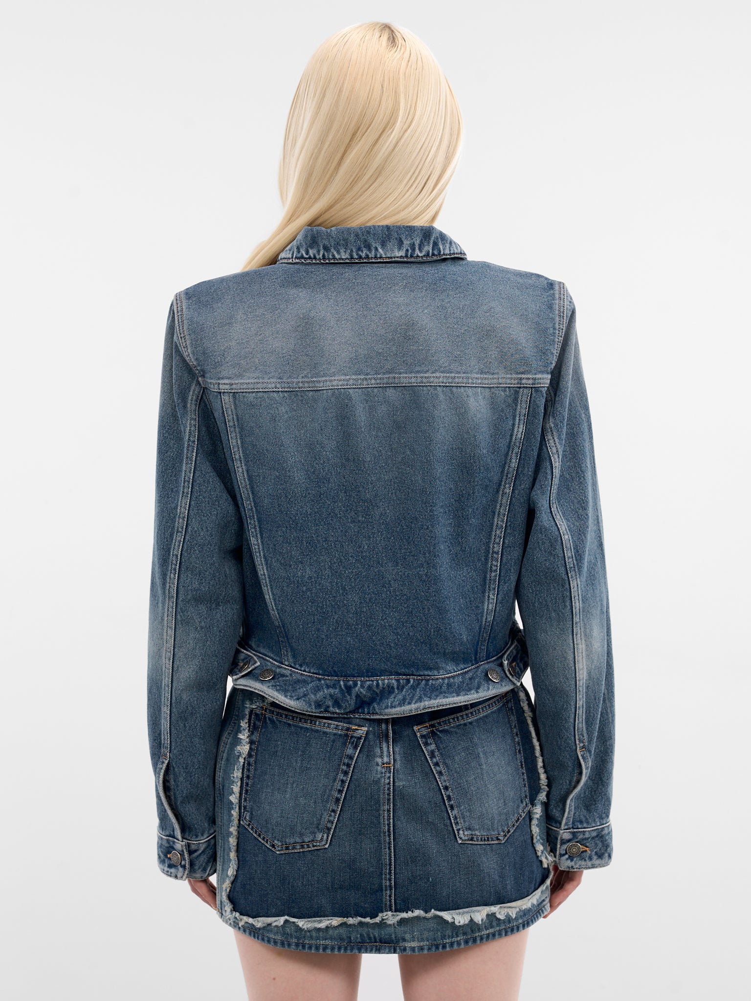 Blue Denim Wavy Jacket (FN-WN-OUTW001171-MID-BLUE)