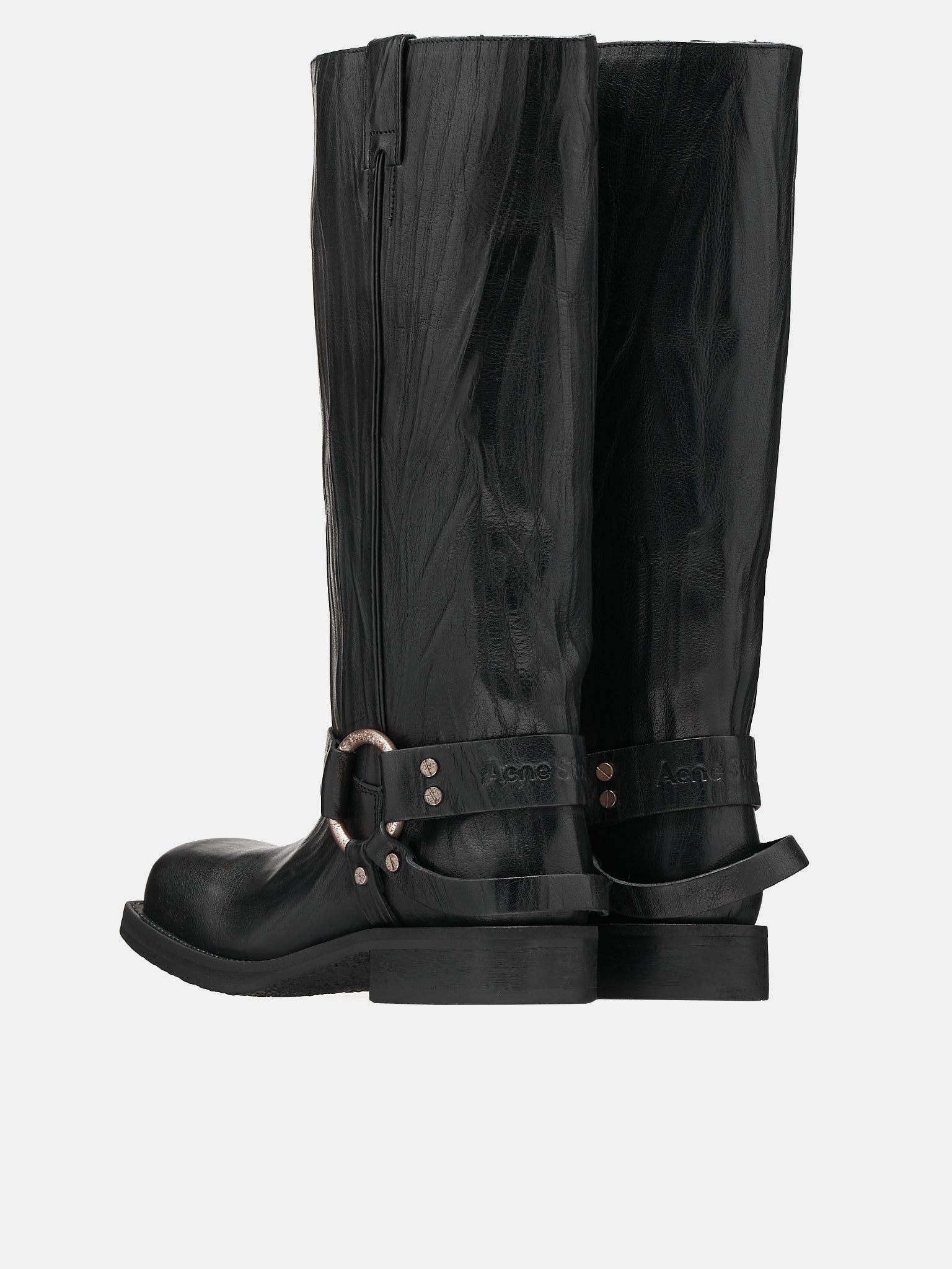 Leather Buckle Boots (FN-WN-SHOE000790-ANTHRACITE-GR)