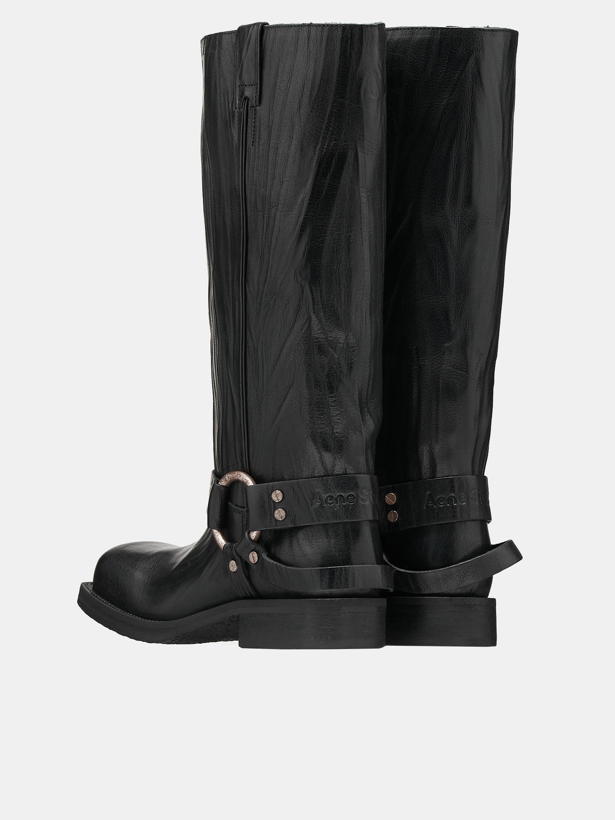 Leather Buckle Boots (FN-WN-SHOE000790-ANTHRACITE-GR)