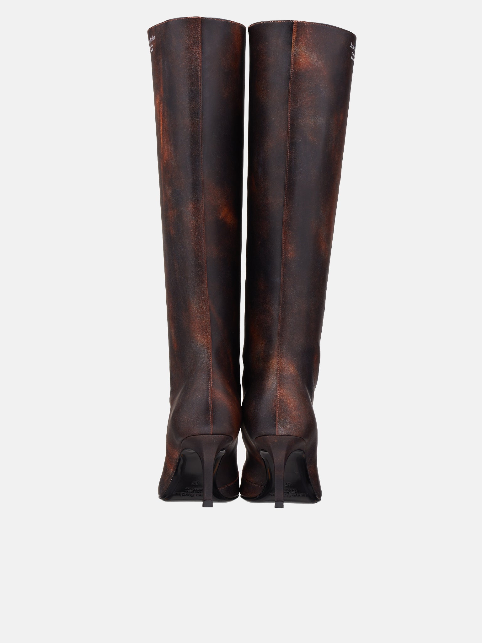Painted Leather Boots (FN-WN-SHOE000807-MULTI-BROWN)