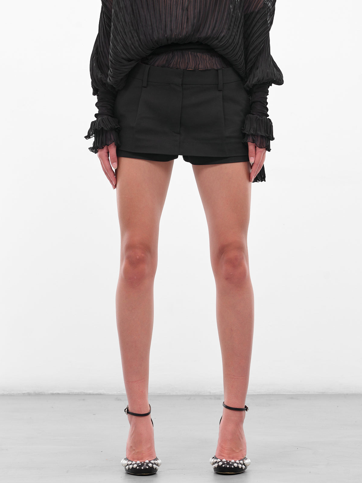 Black Layered Mini Skirt (FN-WN-SKIR000878-BLACK)