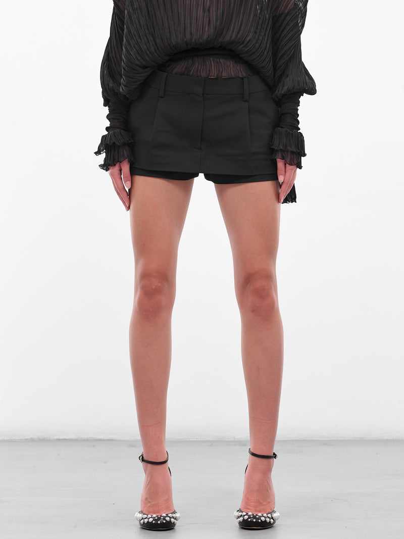 Black Layered Mini Skirt (FN-WN-SKIR000878-BLACK)