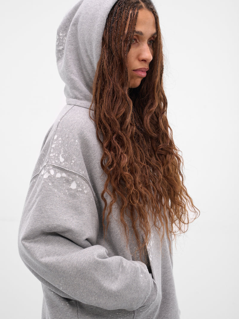 Gray Fleece Zip Hoodie (FN-WN-SWEAT000263-GREY-MELANGE)