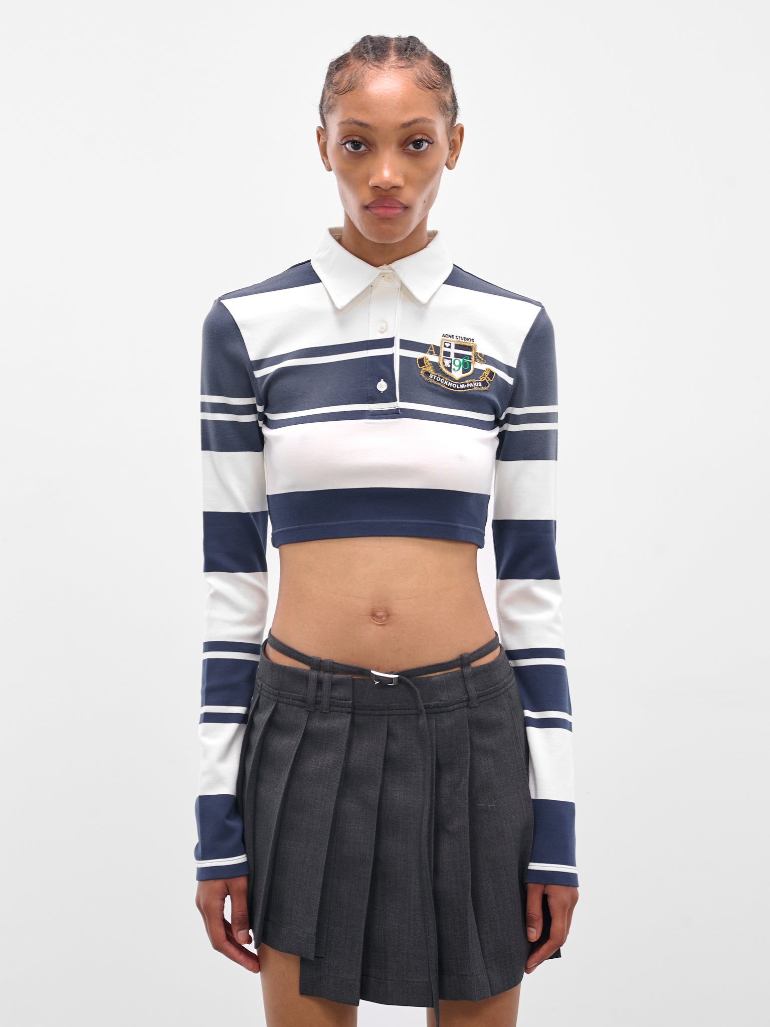 ACNE STUDIOS Cropped Varsity Polo | H.Lorenzo - front