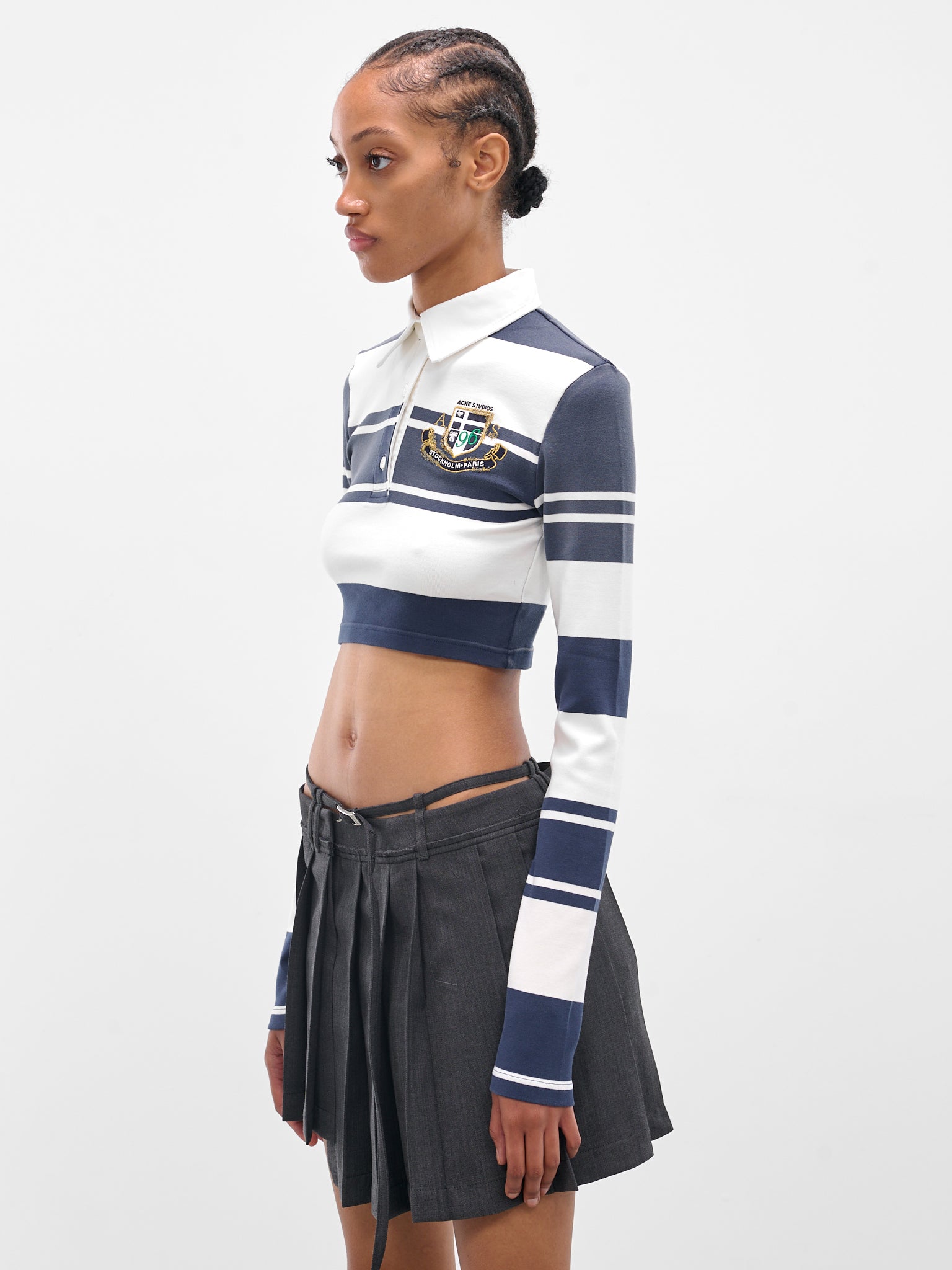 ACNE STUDIOS Cropped Varsity Polo | H.Lorenzo - side