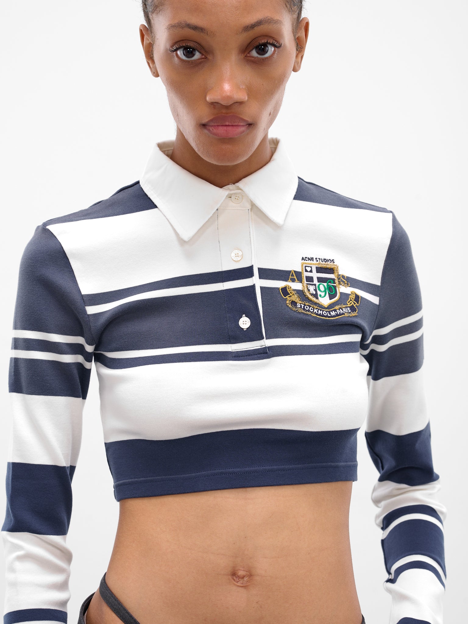 ACNE STUDIOS Cropped Varsity Polo | H.Lorenzo - detail. 1