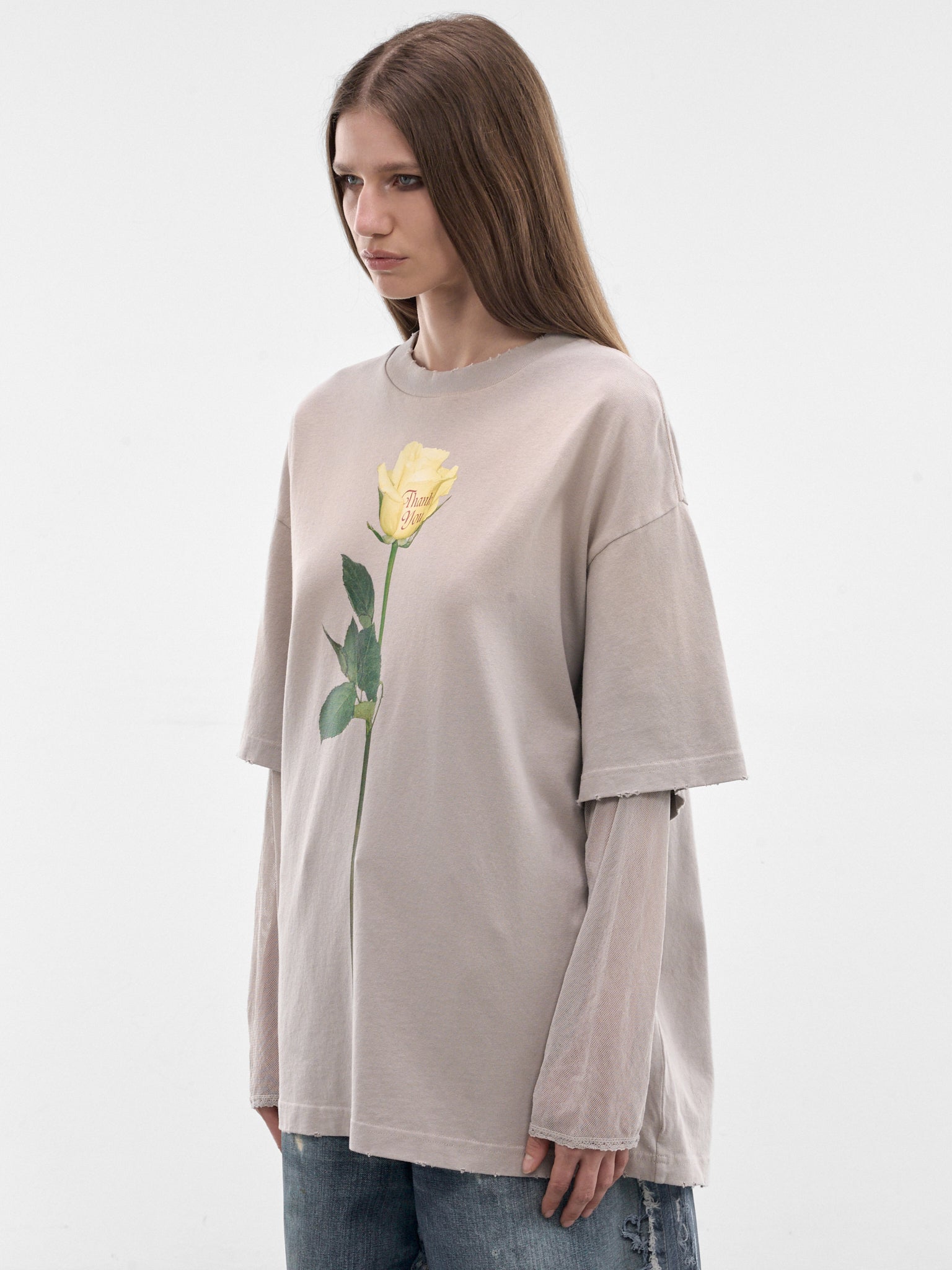 Gray Layered Graphic Tee (FN-WN-TSHI000872-LIGHT-GREY)