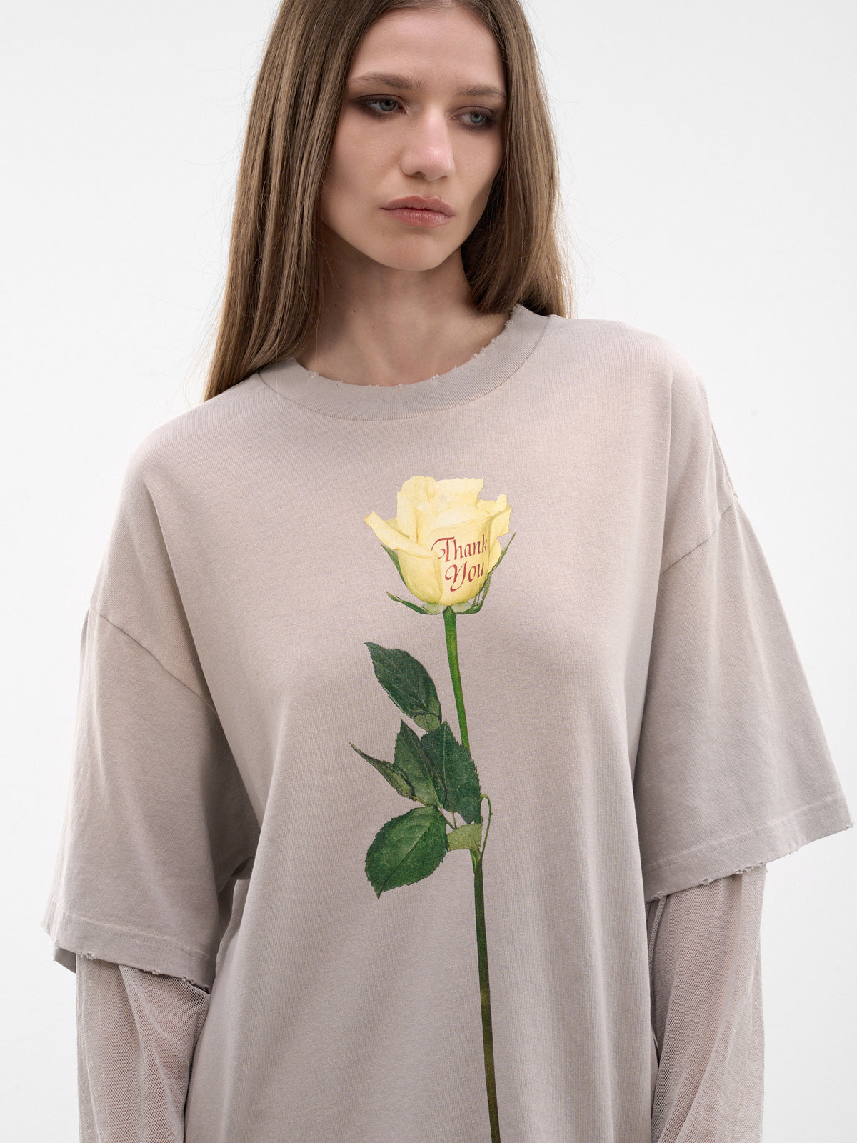 Gray Layered Graphic Tee (FN-WN-TSHI000872-LIGHT-GREY)