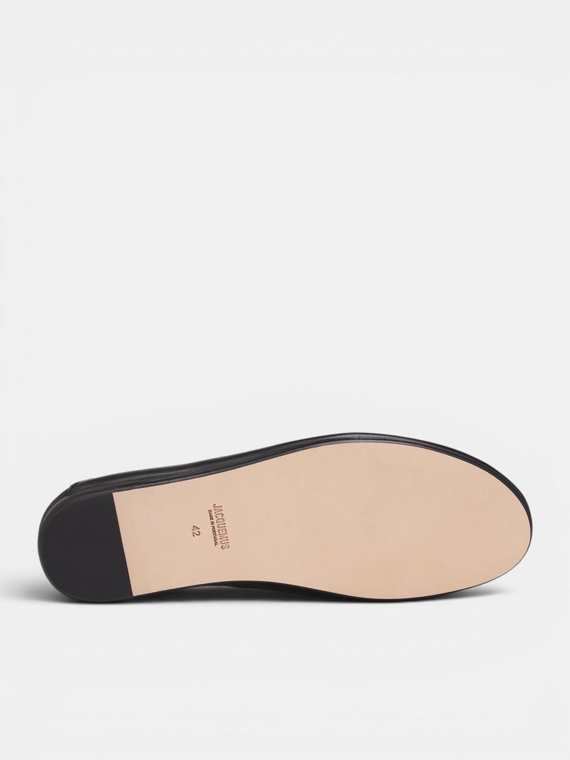 Black Leather Foldable Mules (FOM00206AC28C02-BLACK)