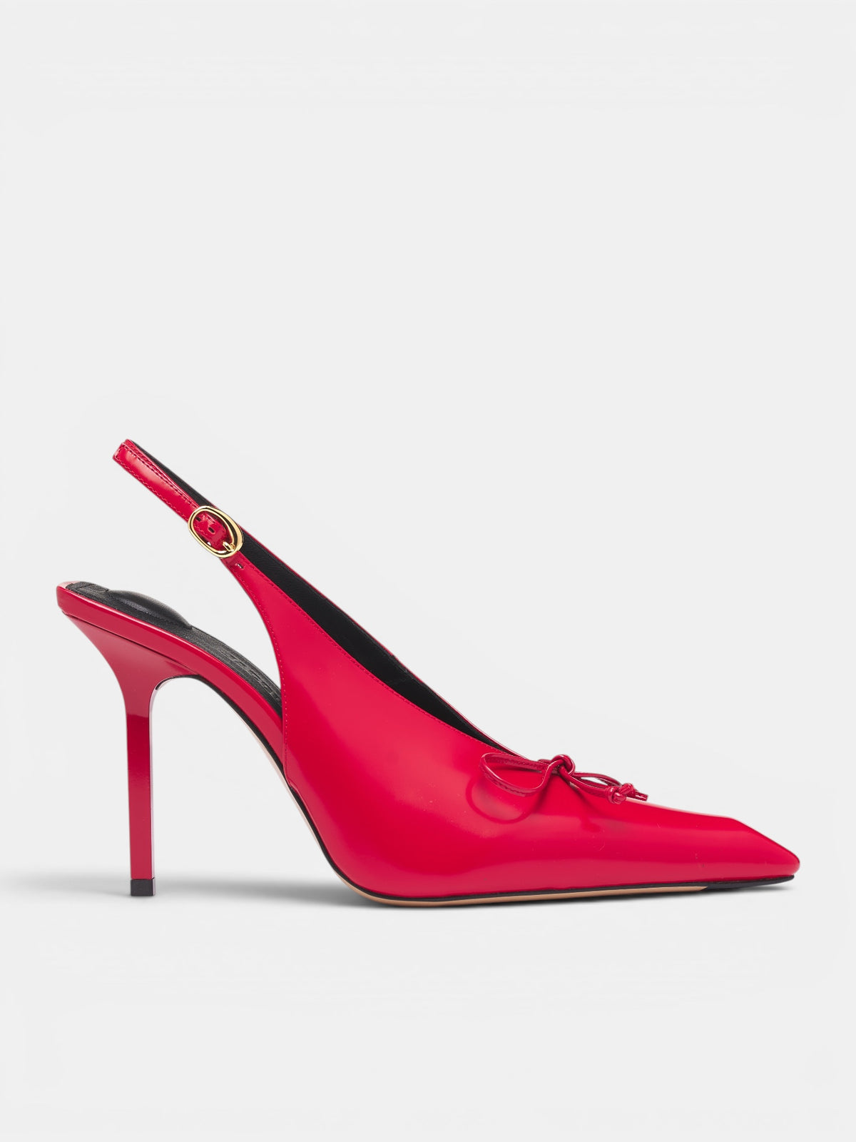 Red Leather Cubisto Slingback Heels (FOW00137AC18A03-RED)