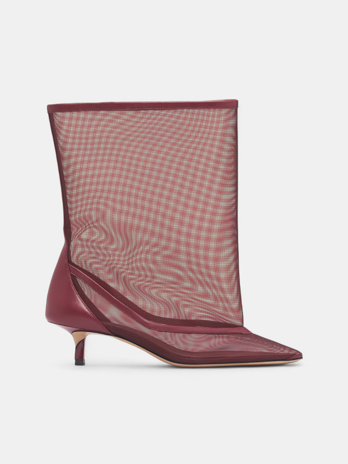 Burgundy Mesh Tourni Pumps (FOW00177AW00661-BURGUNDY)