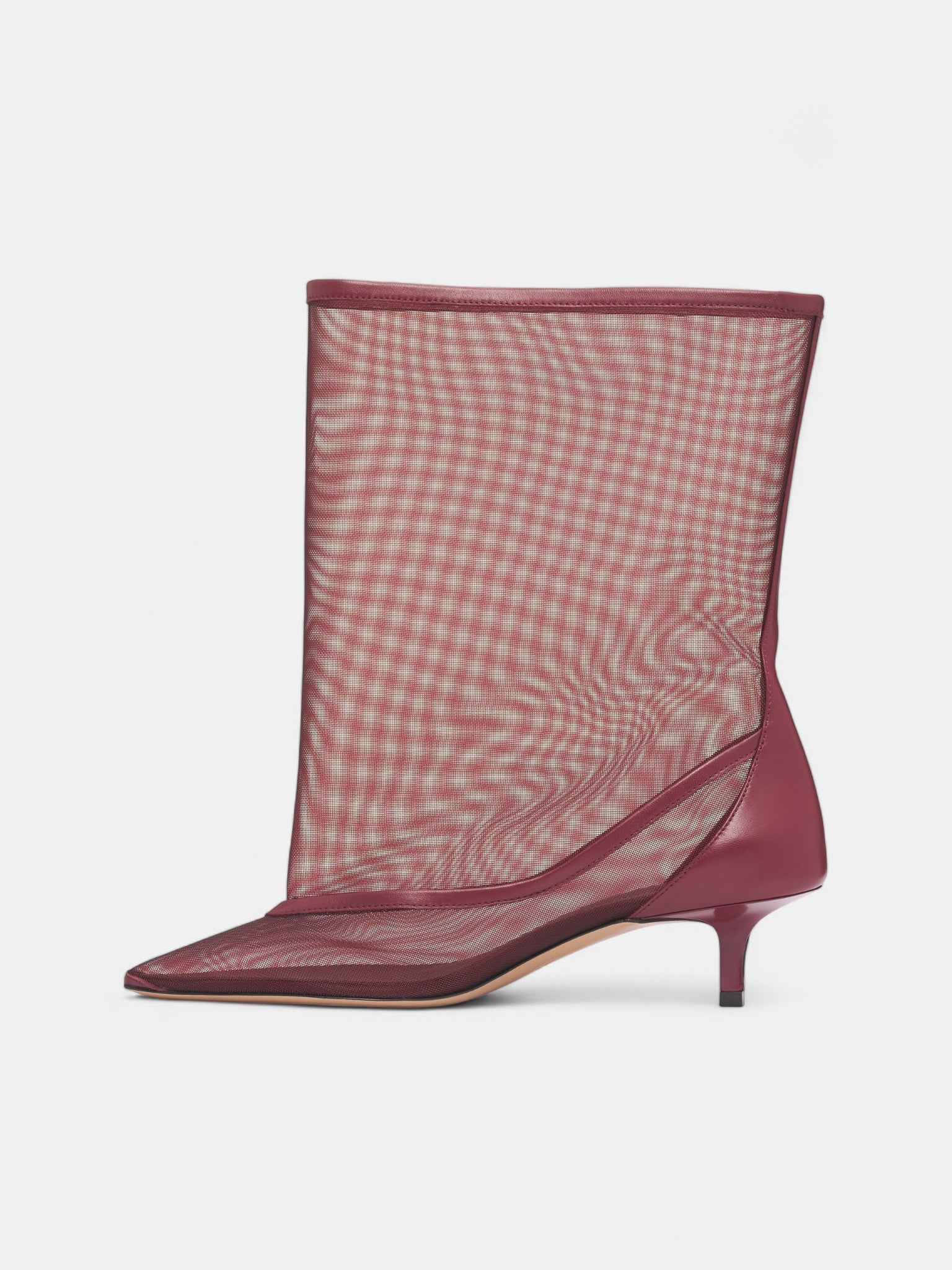 Burgundy Mesh Tourni Pumps (FOW00177AW00661-BURGUNDY)