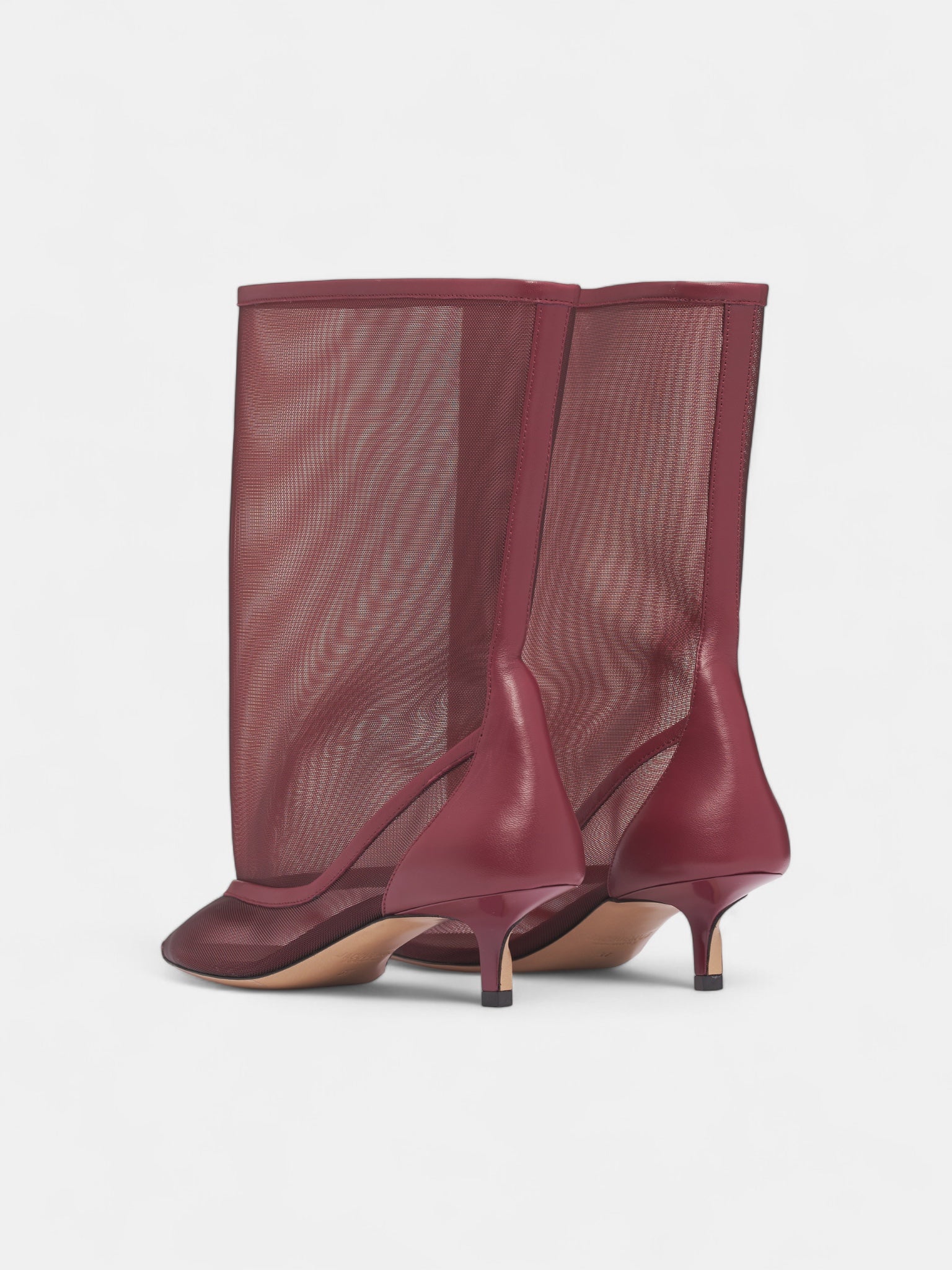 Burgundy Mesh Tourni Pumps (FOW00177AW00661-BURGUNDY)