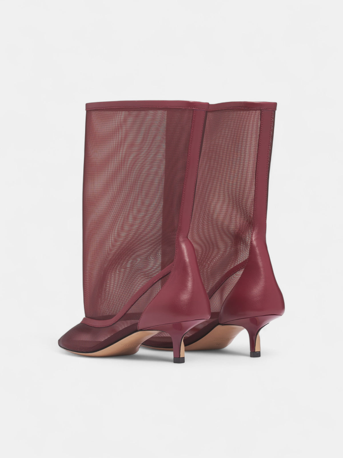 Burgundy Mesh Tourni Pumps (FOW00177AW00661-BURGUNDY)