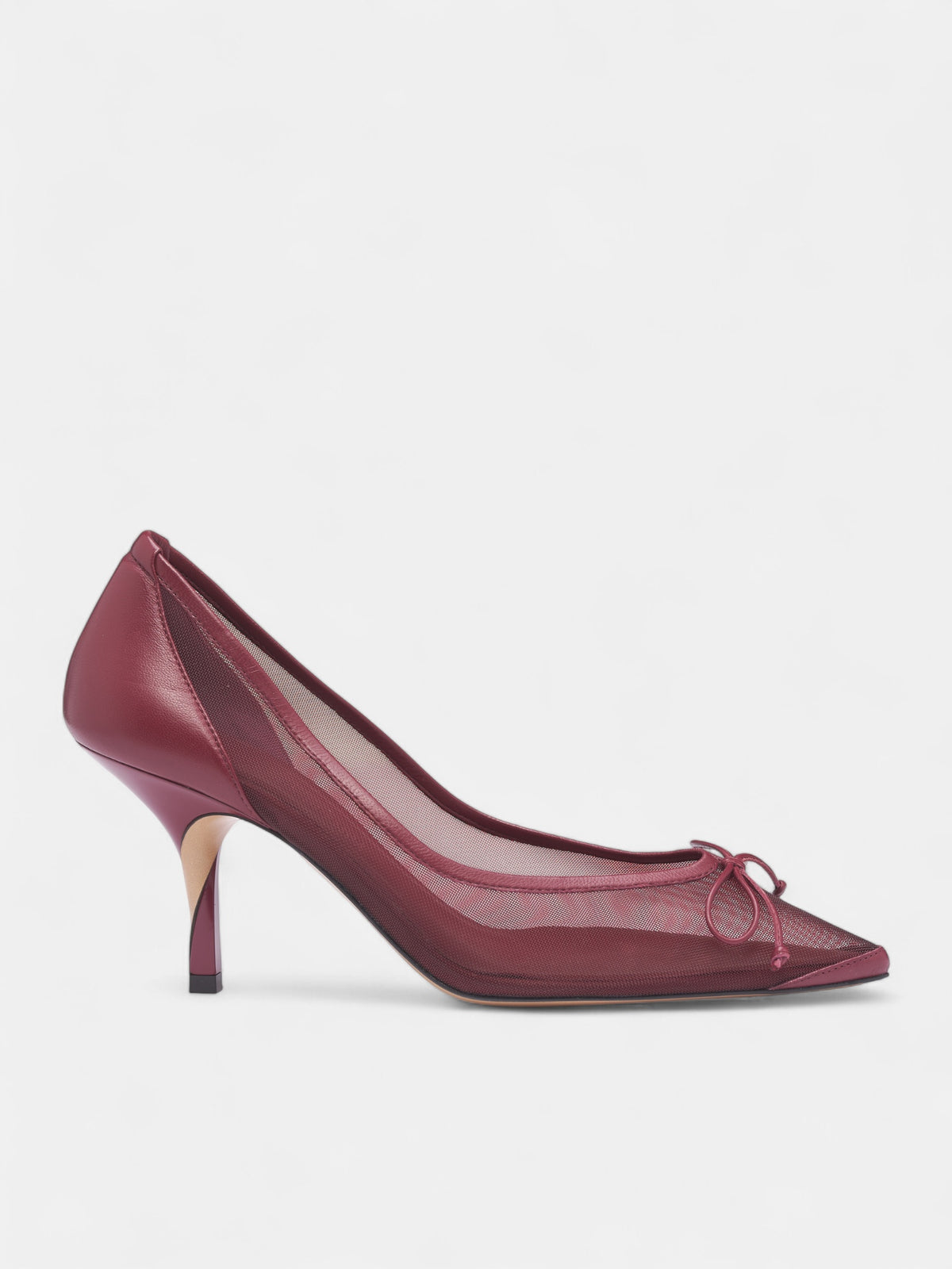 Burgundy Mesh Tourni Heels (FOW00178AW00661-BURGUNDY)