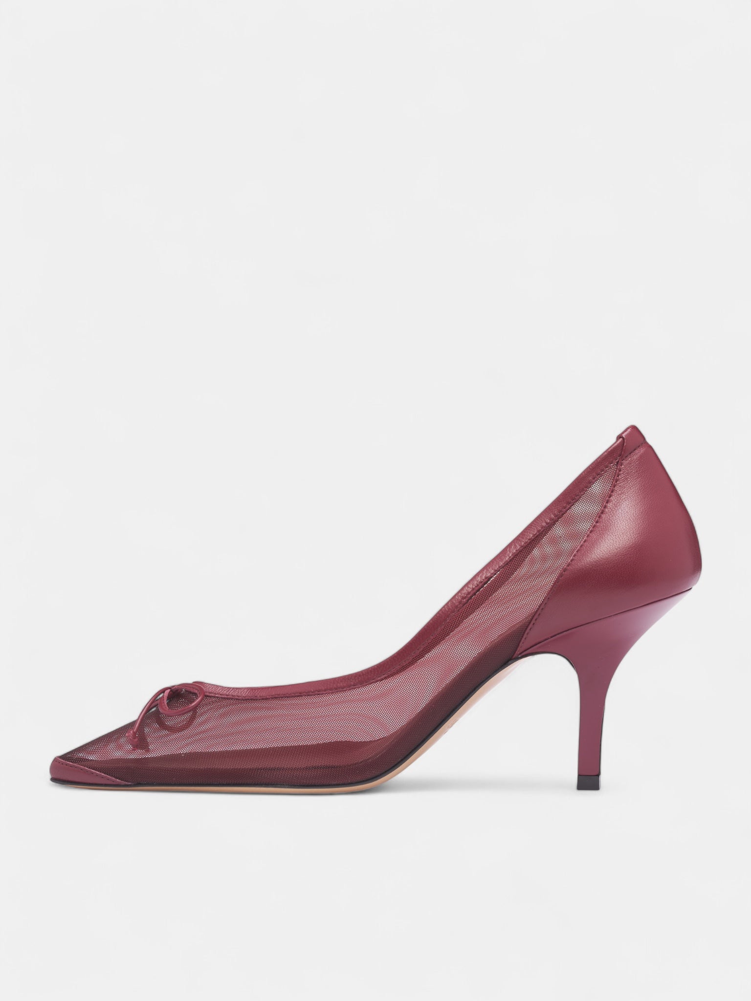 Burgundy Mesh Tourni Heels (FOW00178AW00661-BURGUNDY)