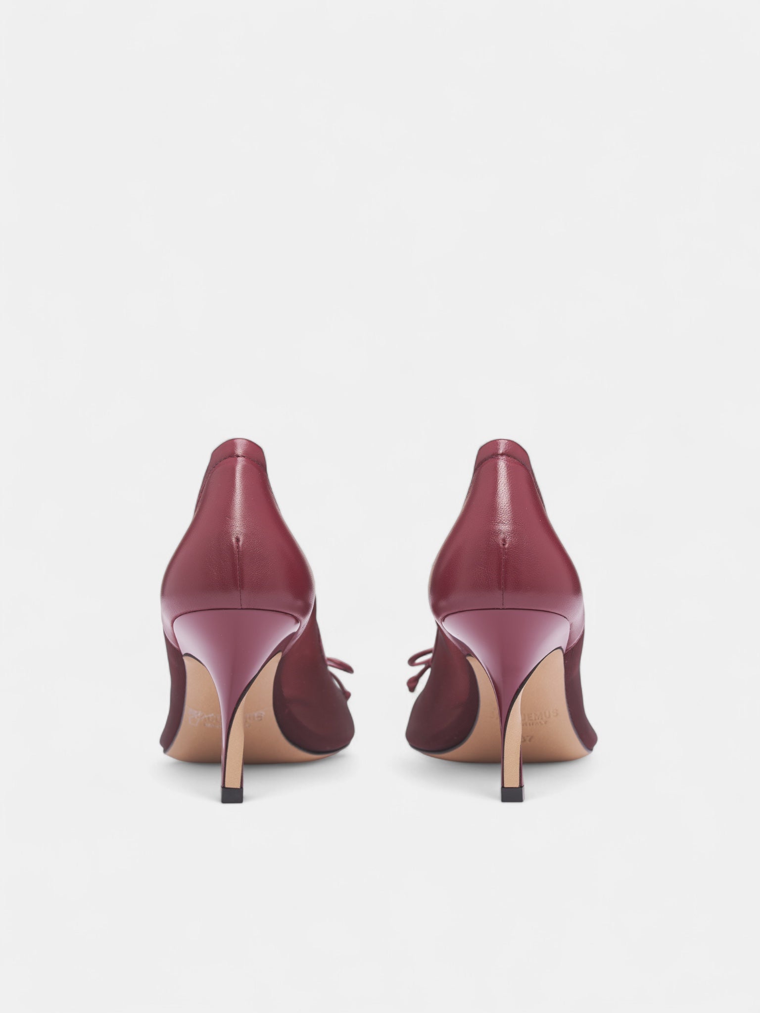 Burgundy Mesh Tourni Heels (FOW00178AW00661-BURGUNDY)