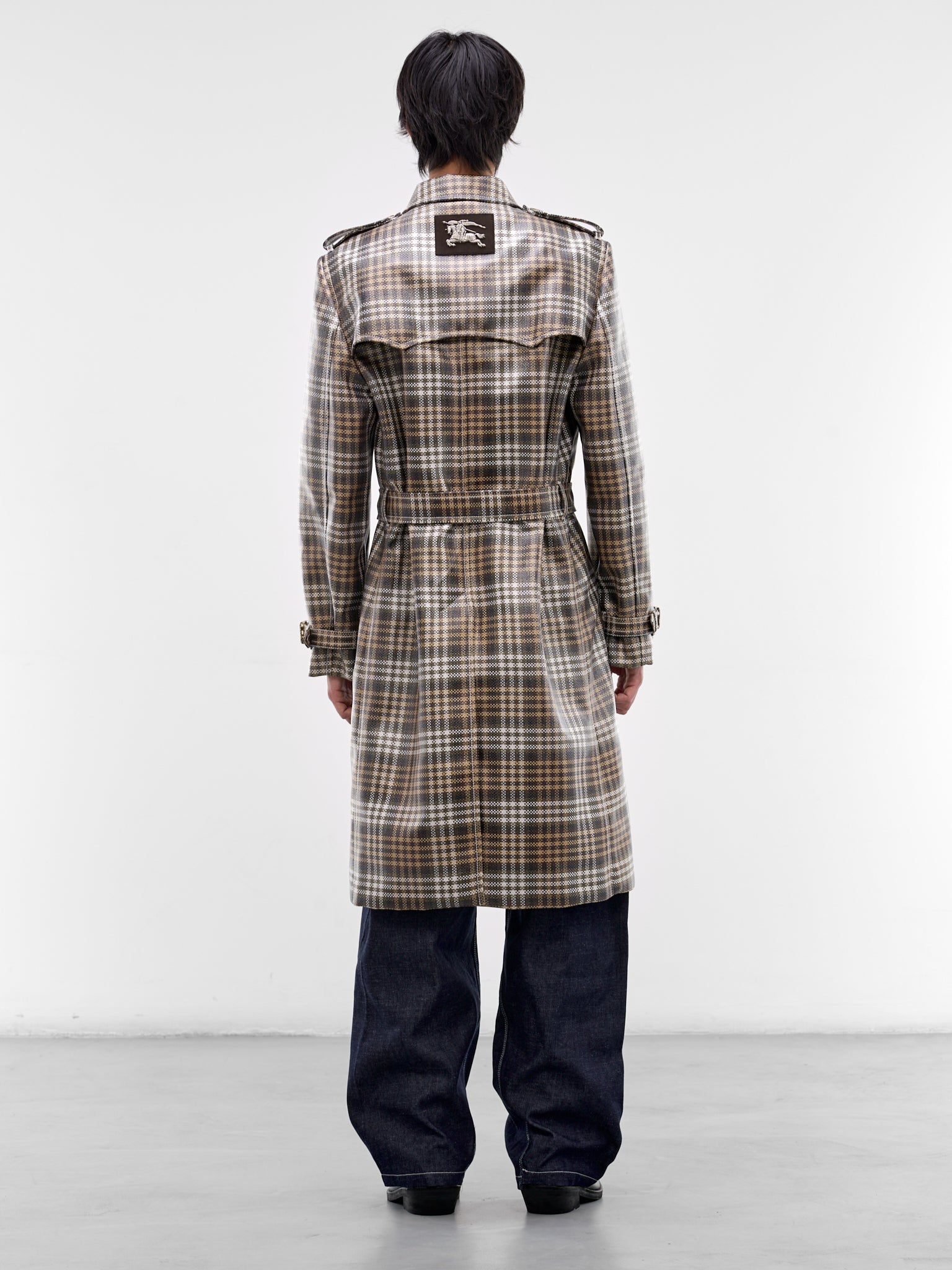 Foxfield CheckTrench Coat (FOXFIELD-CHALK-WHITE-TRUFFLE)
