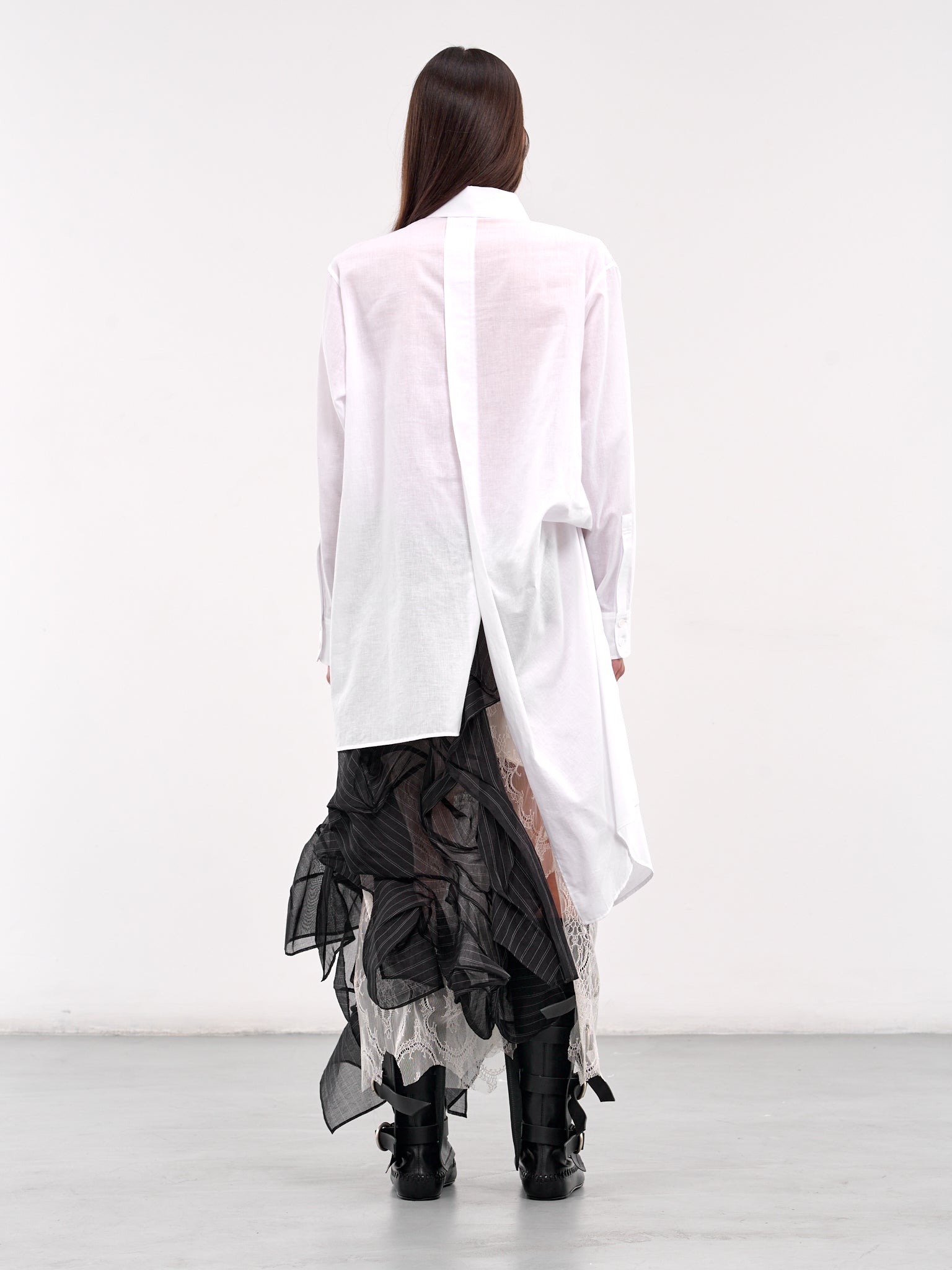 L Draped Blouse (FP-B62-002-1-WHITE)