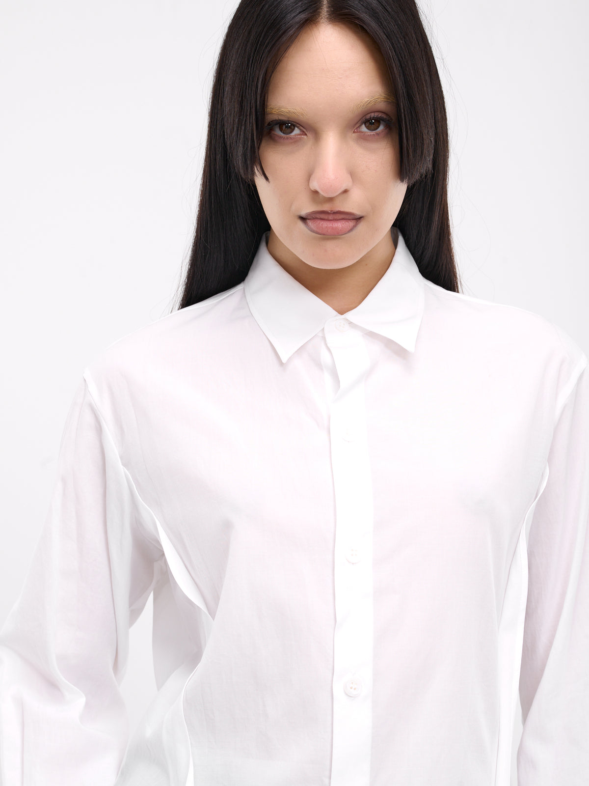 Broad Overlapped Seam Shirt (FS-B63-013-1-WHITE)