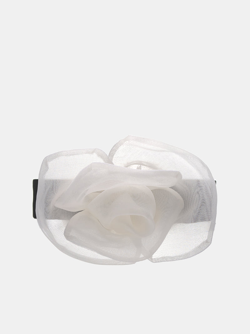 Satin & Organza Flower Choker (FT091R-GDCH3-MULTI)