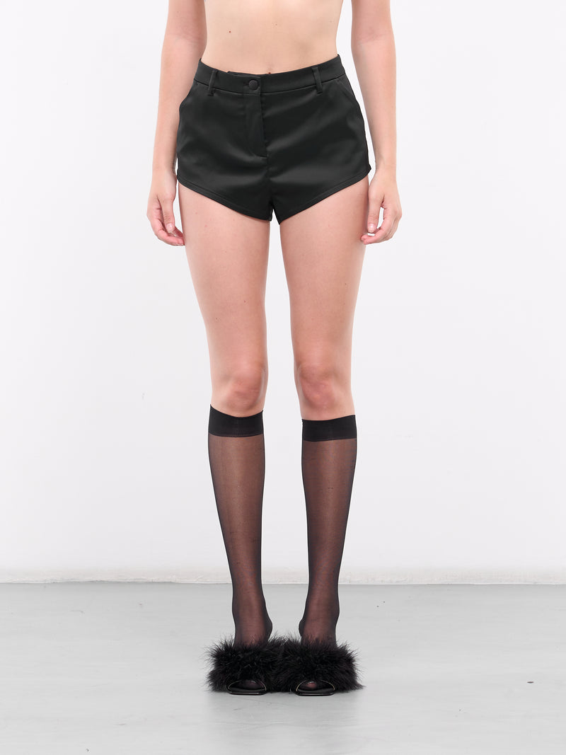Satin Shorts (FTC4LT-FURHM-BLACK)