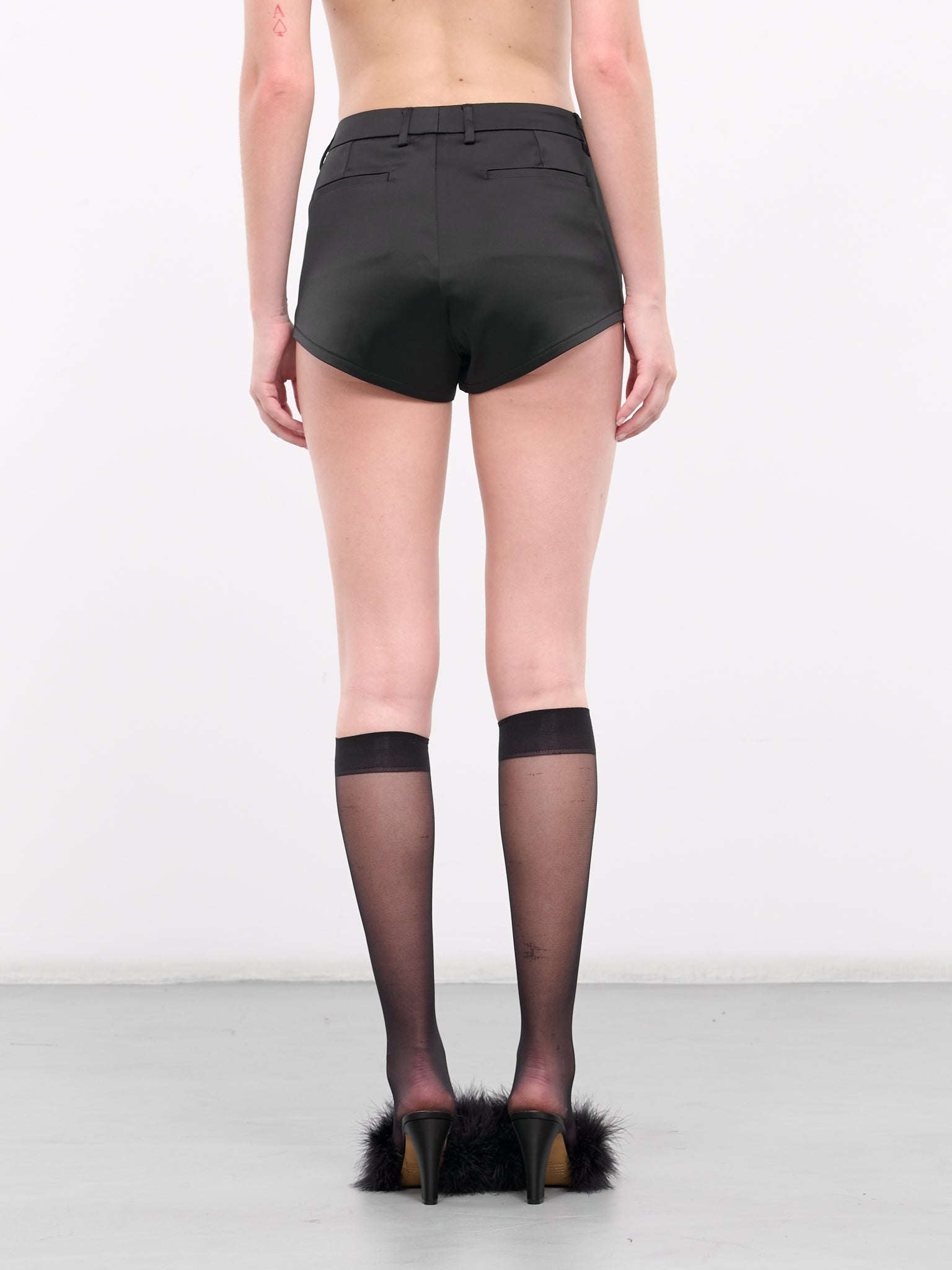 Satin Shorts (FTC4LT-FURHM-BLACK)