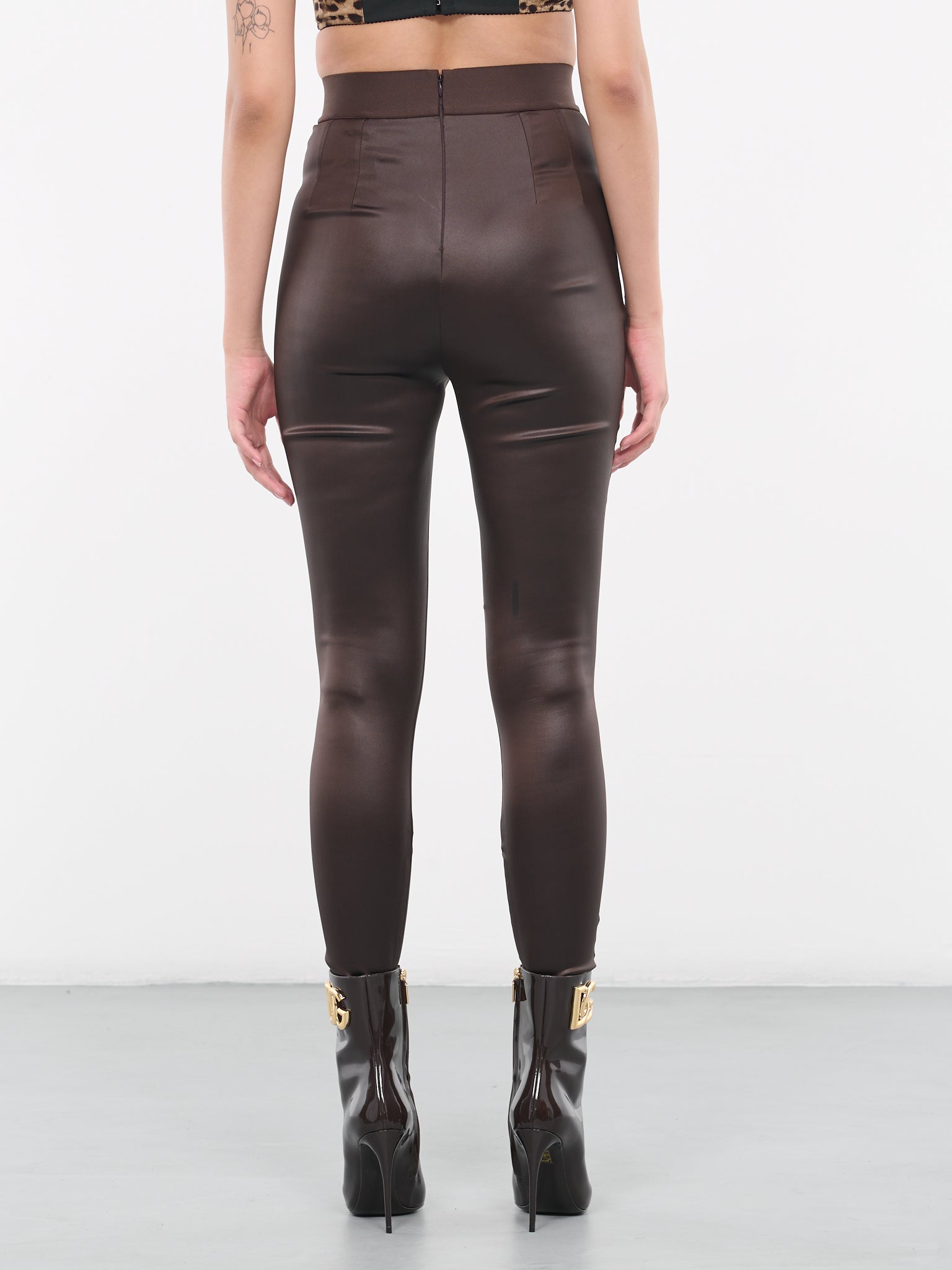 Satin Leggings (FTCNAT-FURMV-M1512-DARK-BROWN)