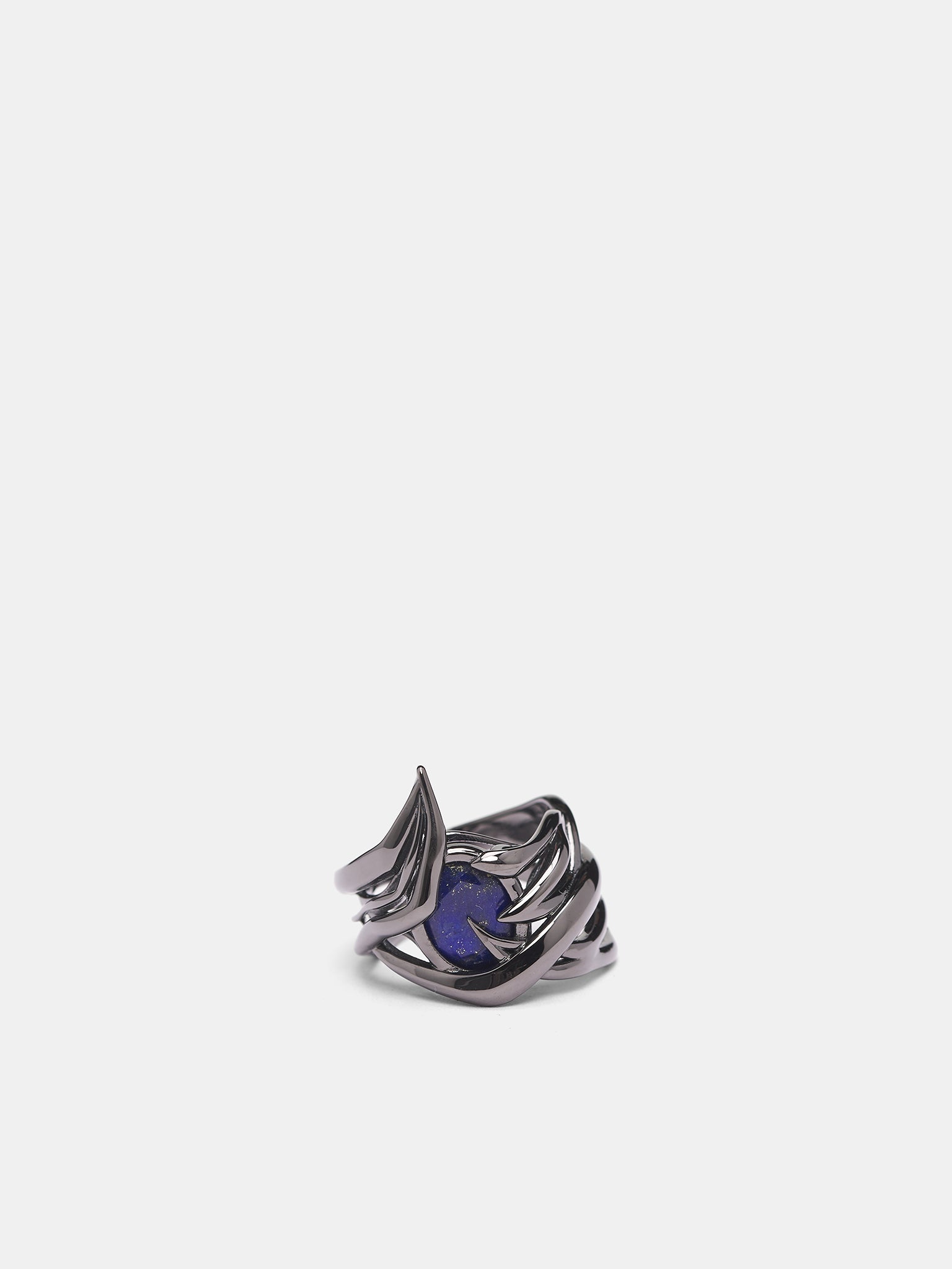 Black Silver & Lapis Ring (FW-A34-955-BLACK)