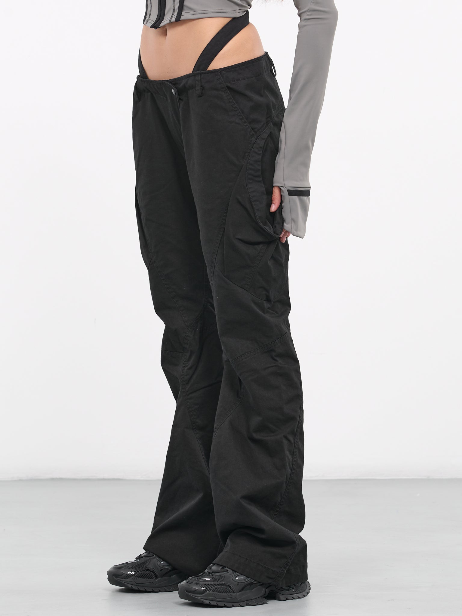 Low-Rise Pocket Pants (FW23-PT6K-BLACK)