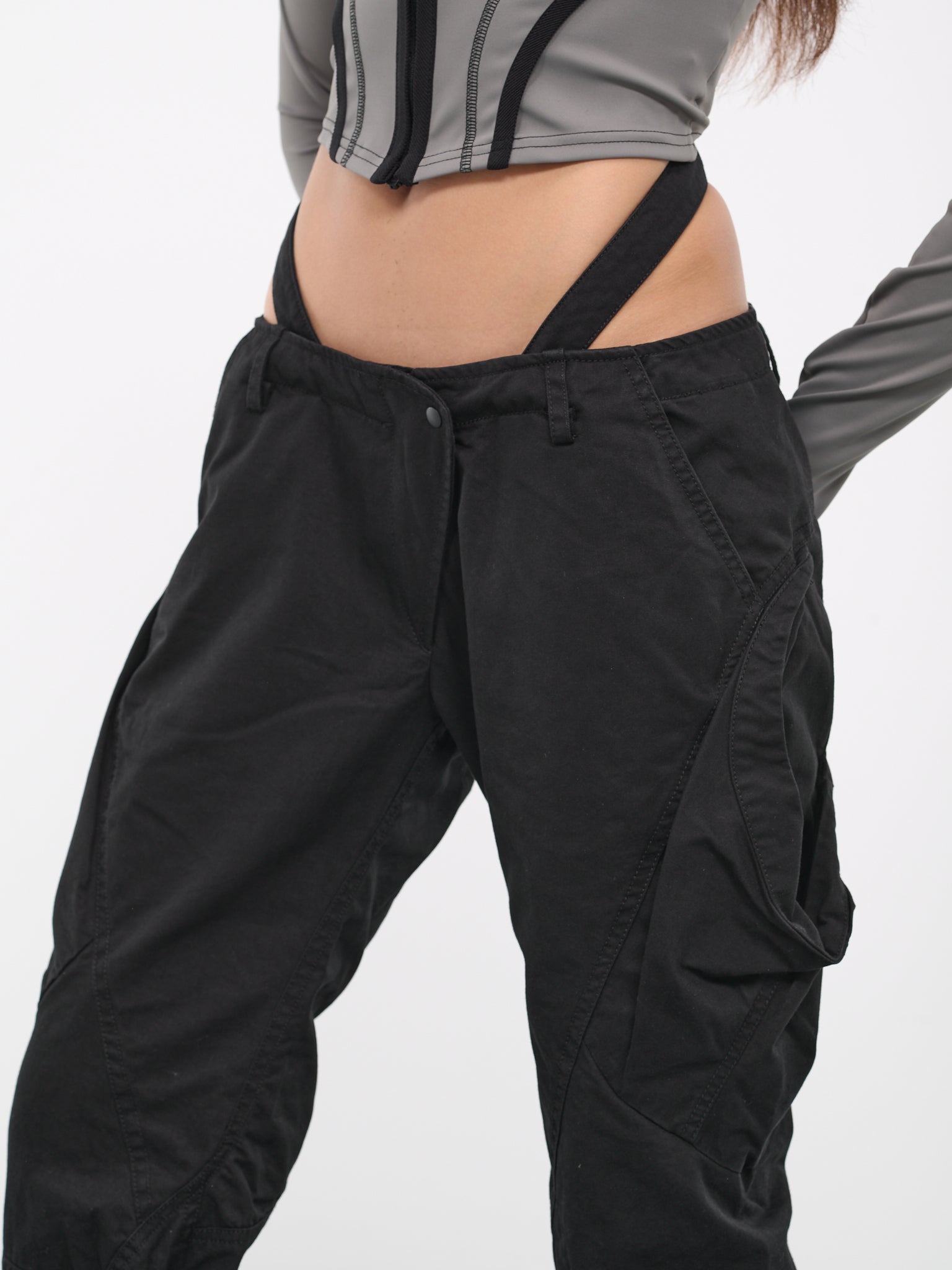 Low-Rise Pocket Pants (FW23-PT6K-BLACK)