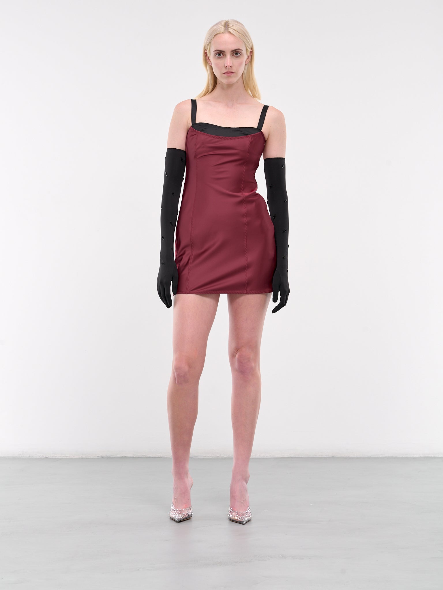 Mini Dress (FW2417-VIVID-BURGUNDY-BLACK) Mini Dress (FW2417-VIVID-BURGUNDY-BLACK)