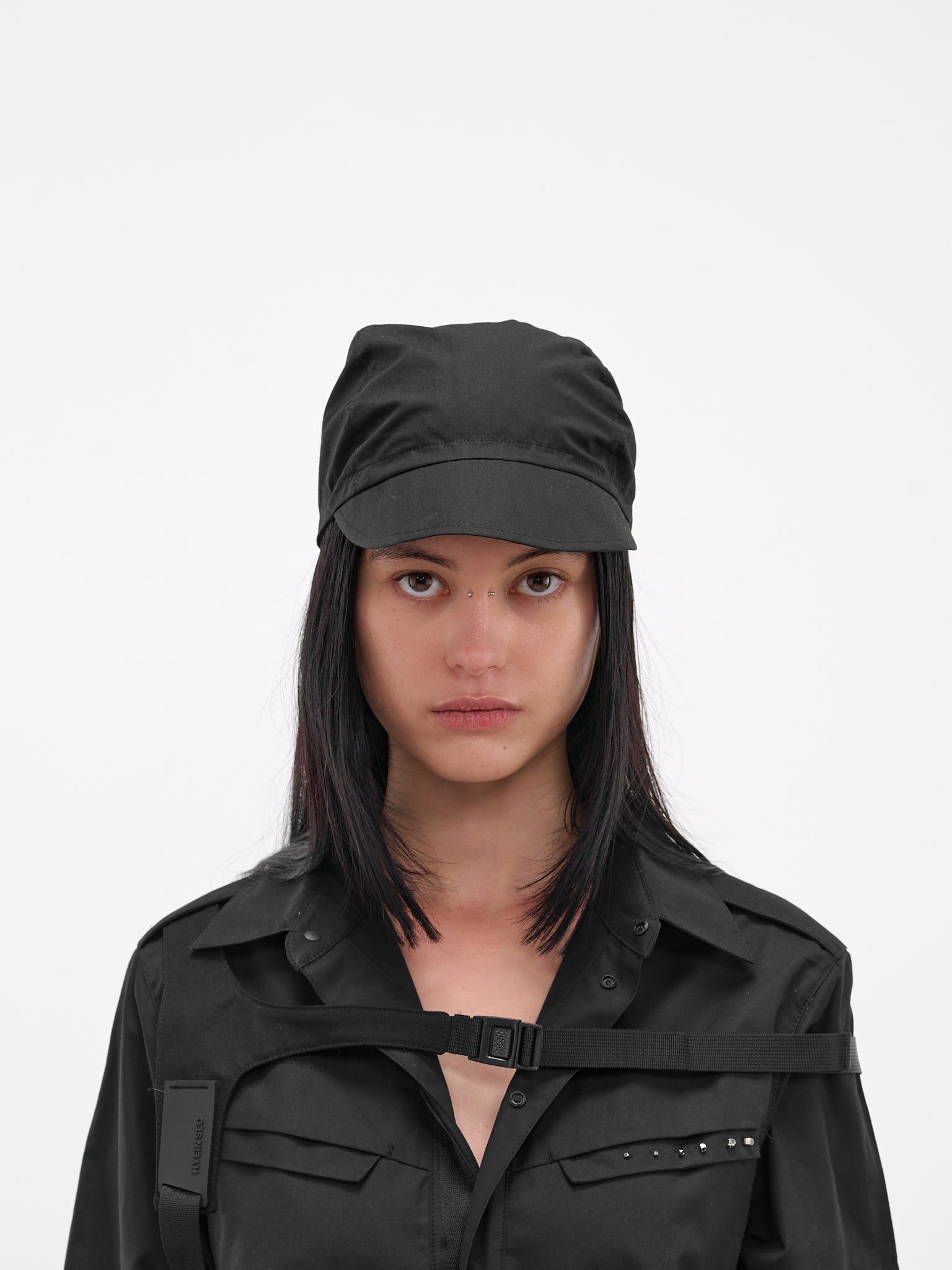 Black Technical Cotton Knot Cap (FW25-AC2K-BLACK)