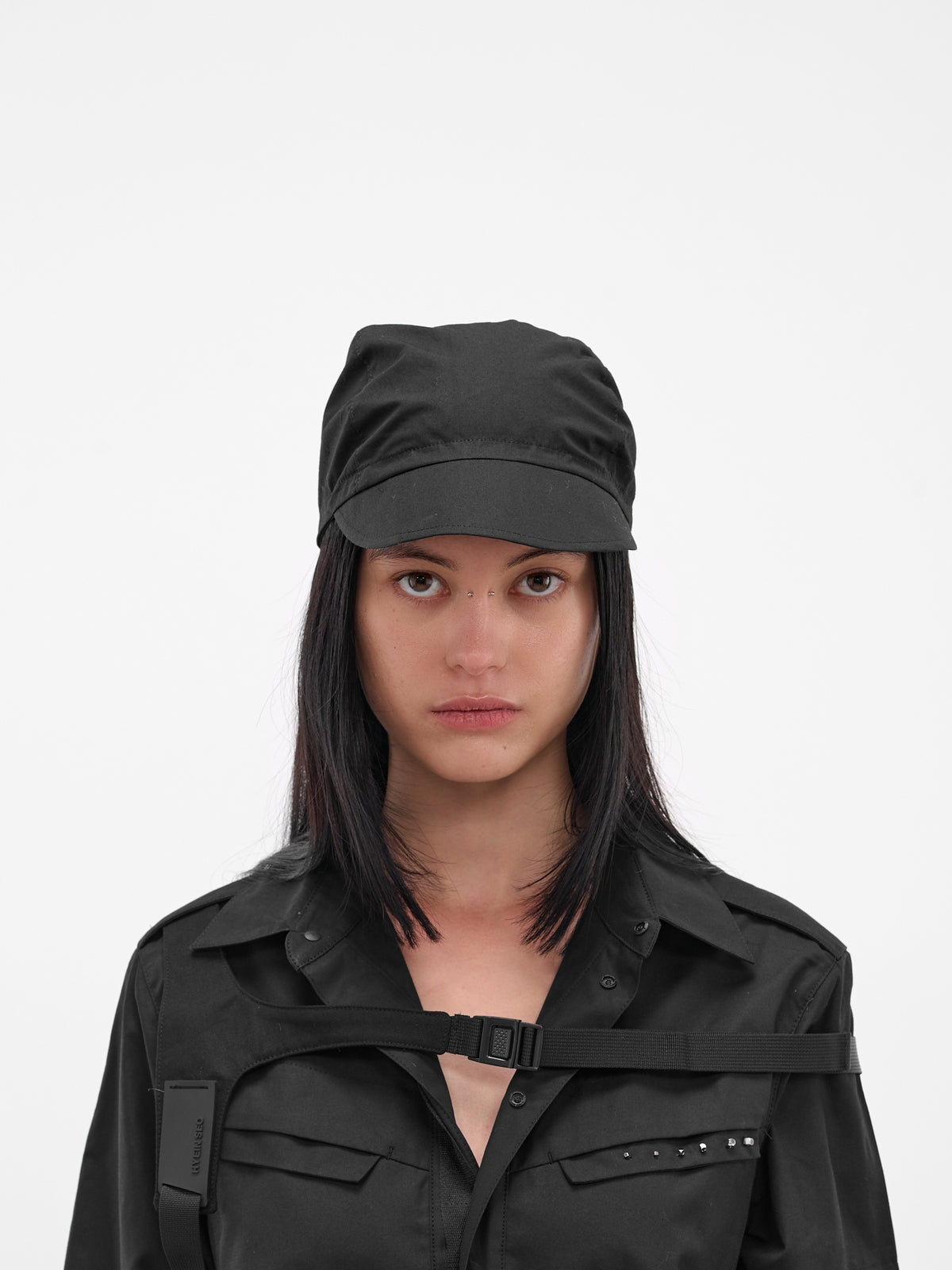 Black Technical Cotton Knot Cap (FW25-AC2K-BLACK)